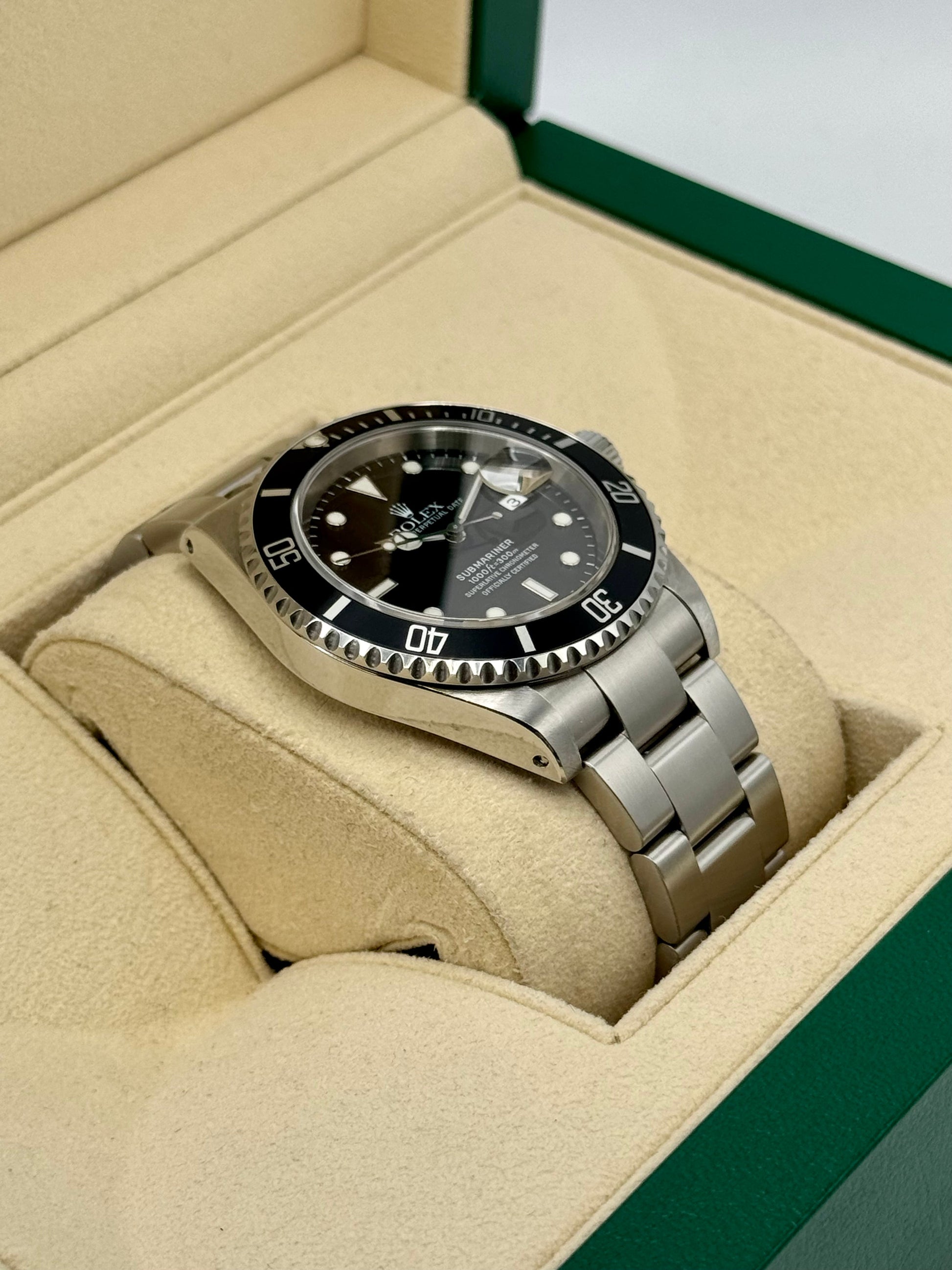 2002 Rolex Submariner Date 40mm 16610 Stainless Steel Black Dial - MyWatchLLC