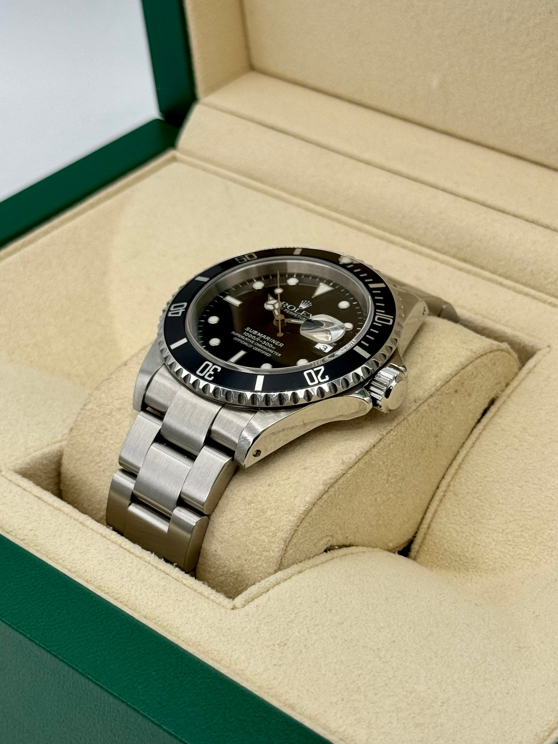 2002 Rolex Submariner Date 40mm 16610 Stainless Steel Black Dial - MyWatchLLC