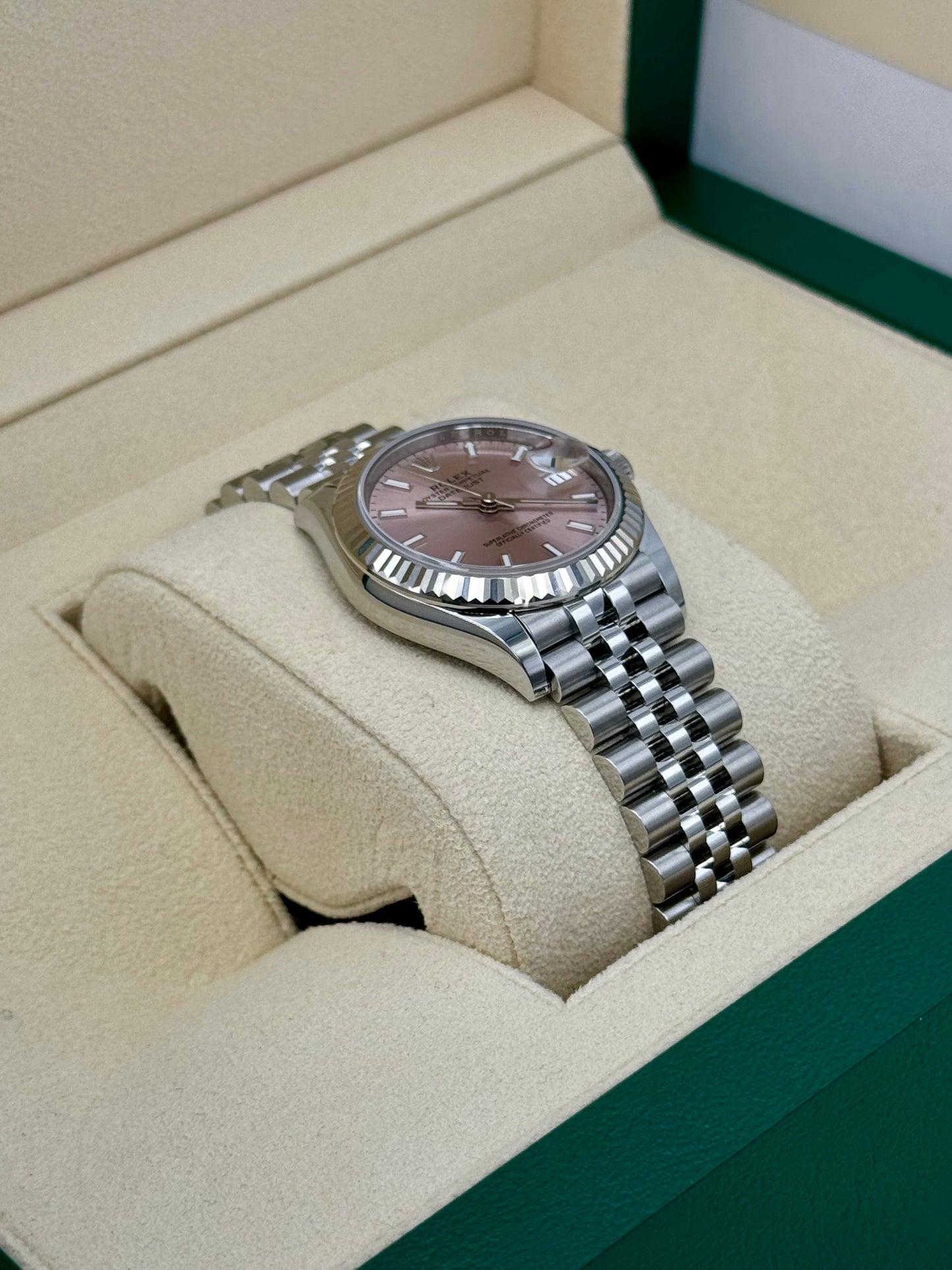 NEW 2024 Rolex Datejust 31mm 278274 Stainless Steel Jubilee Pink Dial - MyWatchLLC