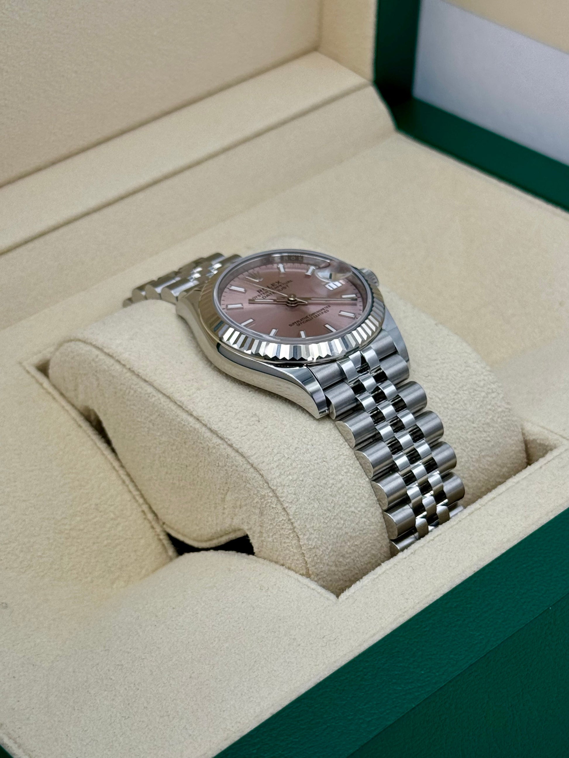 NEW 2024 Rolex Datejust 31mm 278274 Stainless Steel Jubilee Pink Dial - MyWatchLLC