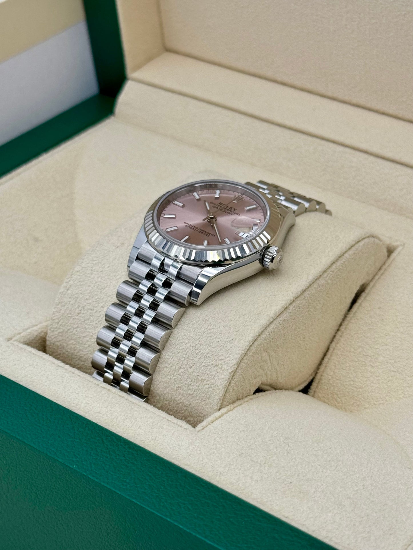 NEW 2024 Rolex Datejust 31mm 278274 Stainless Steel Jubilee Pink Dial - MyWatchLLC