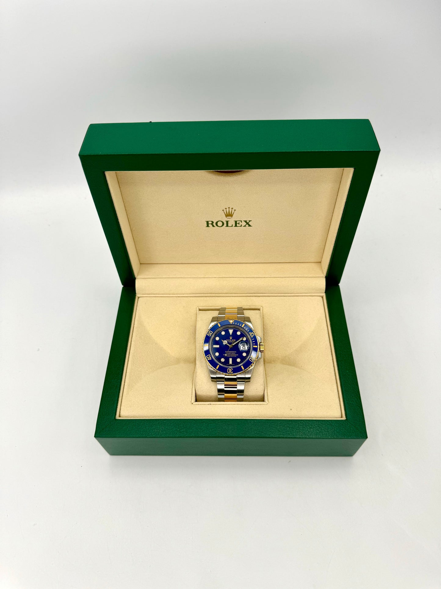 Rolex Submariner “Bluesyâ€?40mm 116613LB Two-Tone Flat Blue Dial - MyWatchLLC