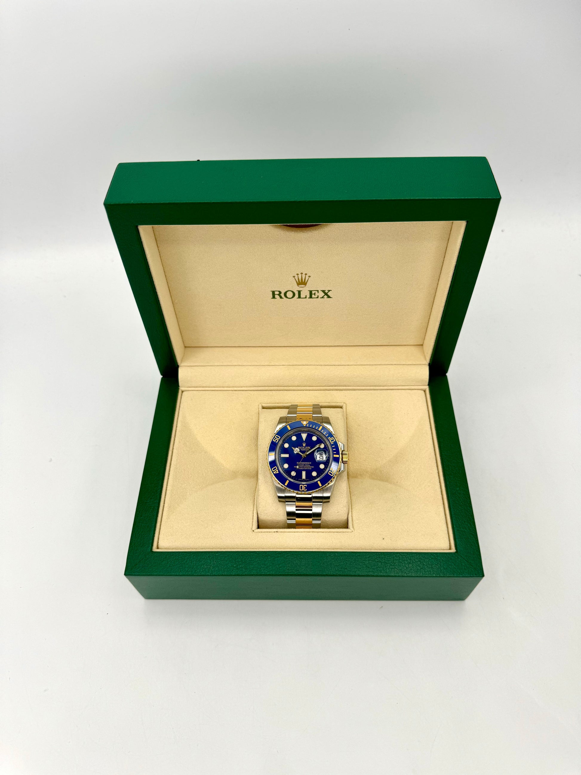 Rolex Submariner “Bluesyâ€?40mm 116613LB Two-Tone Flat Blue Dial - MyWatchLLC
