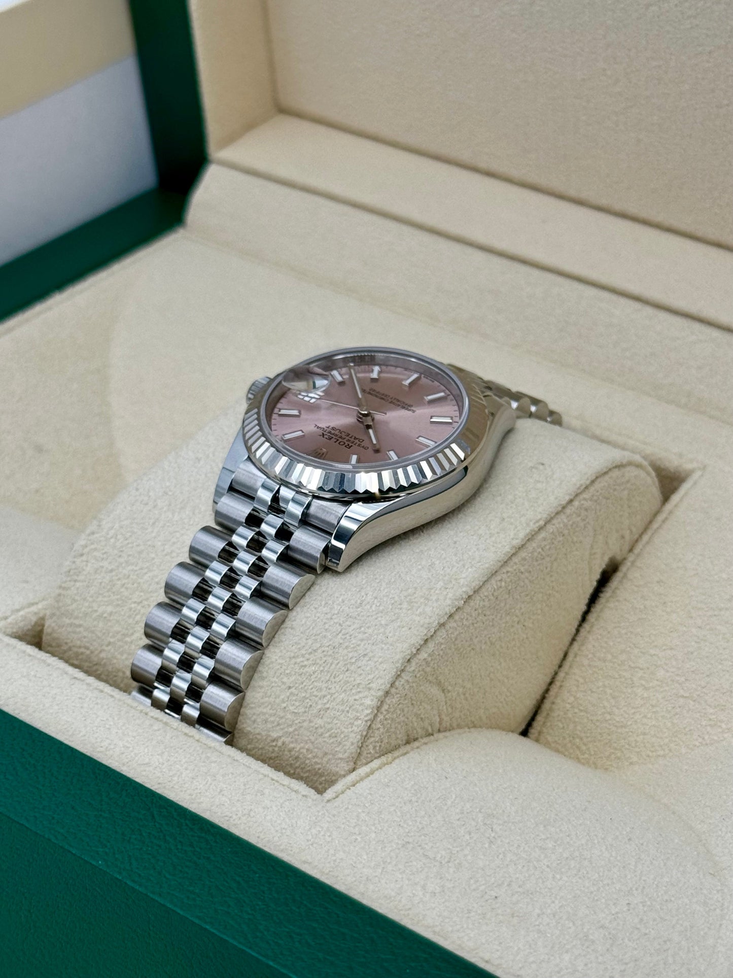 NEW 2024 Rolex Datejust 31mm 278274 Stainless Steel Jubilee Pink Dial - MyWatchLLC