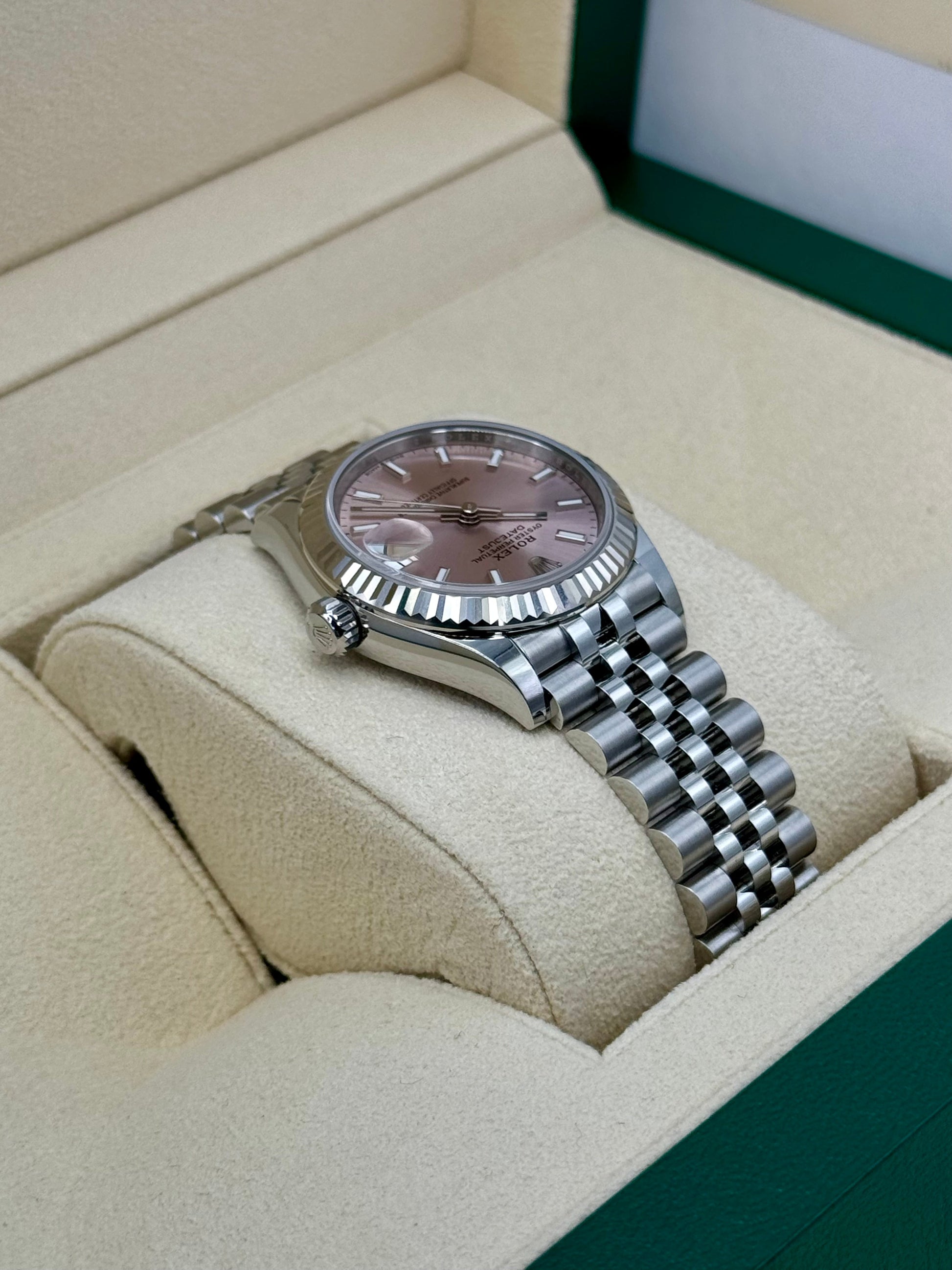 NEW 2024 Rolex Datejust 31mm 278274 Stainless Steel Jubilee Pink Dial - MyWatchLLC