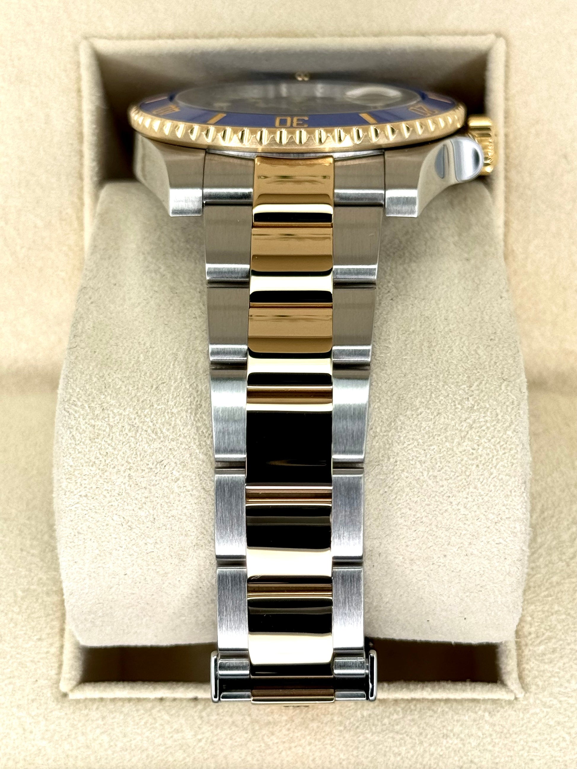 Rolex Submariner “Bluesyâ€?40mm 116613LB Two-Tone Flat Blue Dial - MyWatchLLC