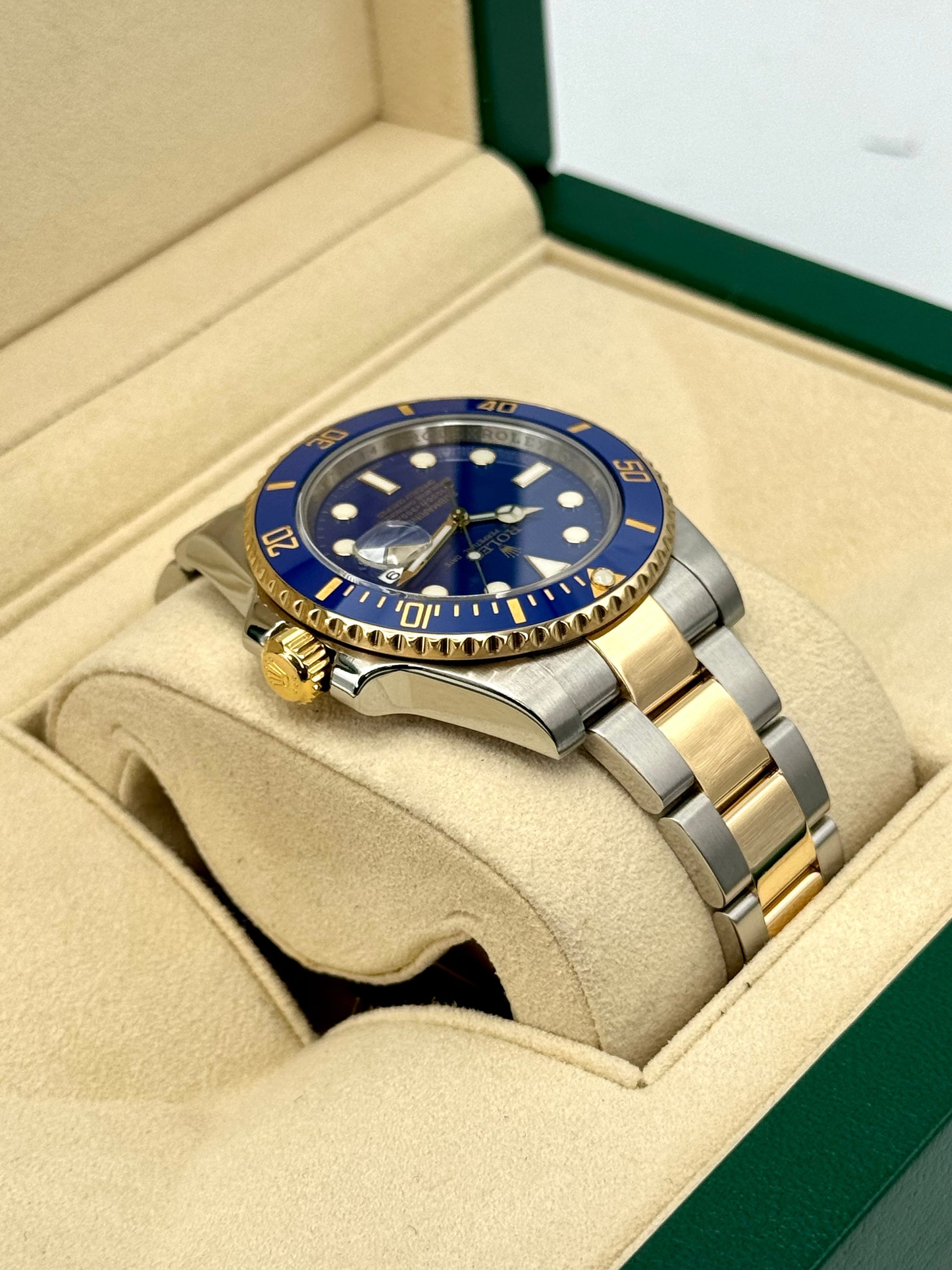 Rolex Submariner “Bluesyâ€?40mm 116613LB Two-Tone Flat Blue Dial - MyWatchLLC