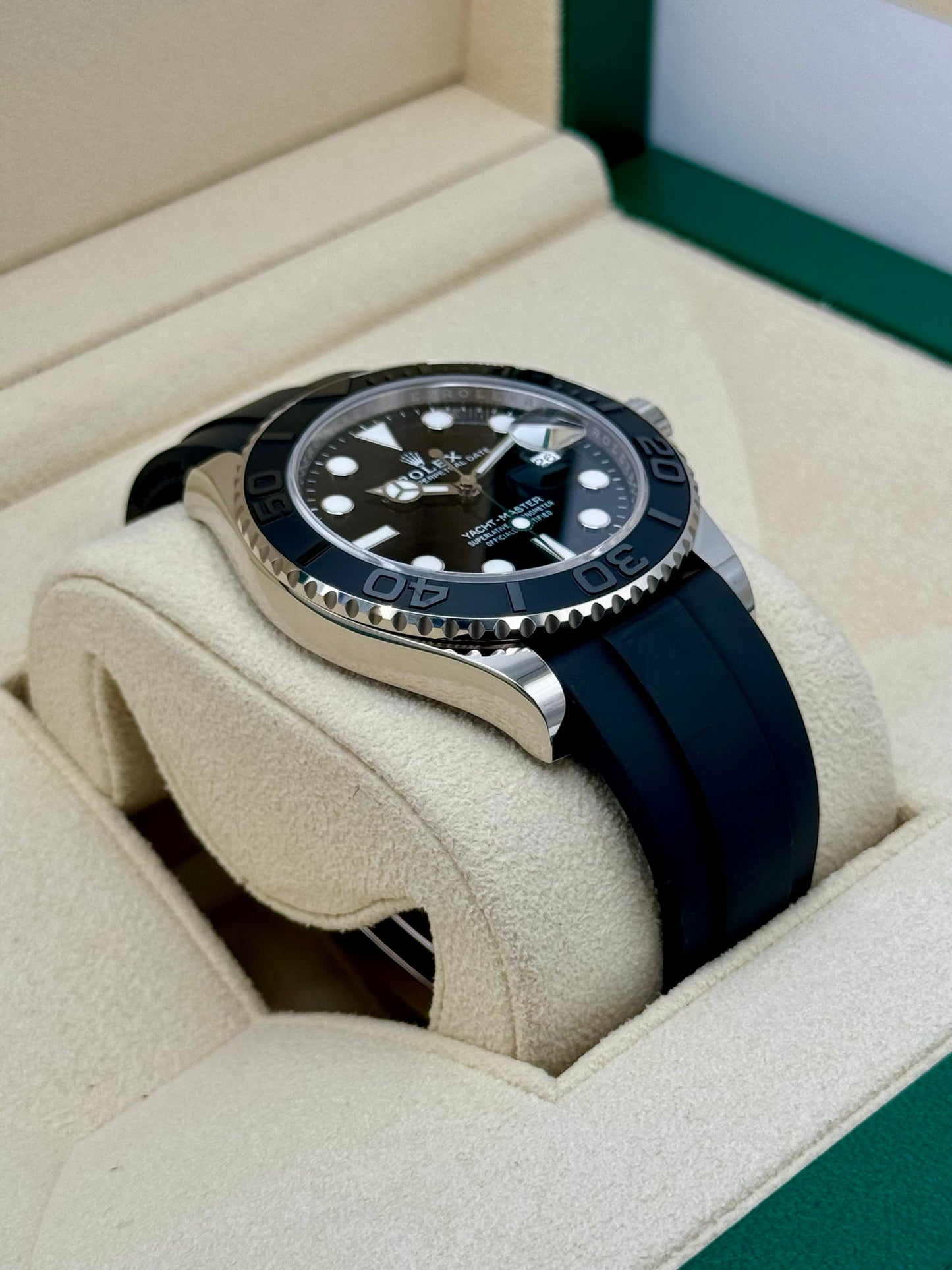 NEW 2024 Rolex Yacht-Master 42mm 226659 White Gold Oysterflex Black Dial - MyWatchLLC