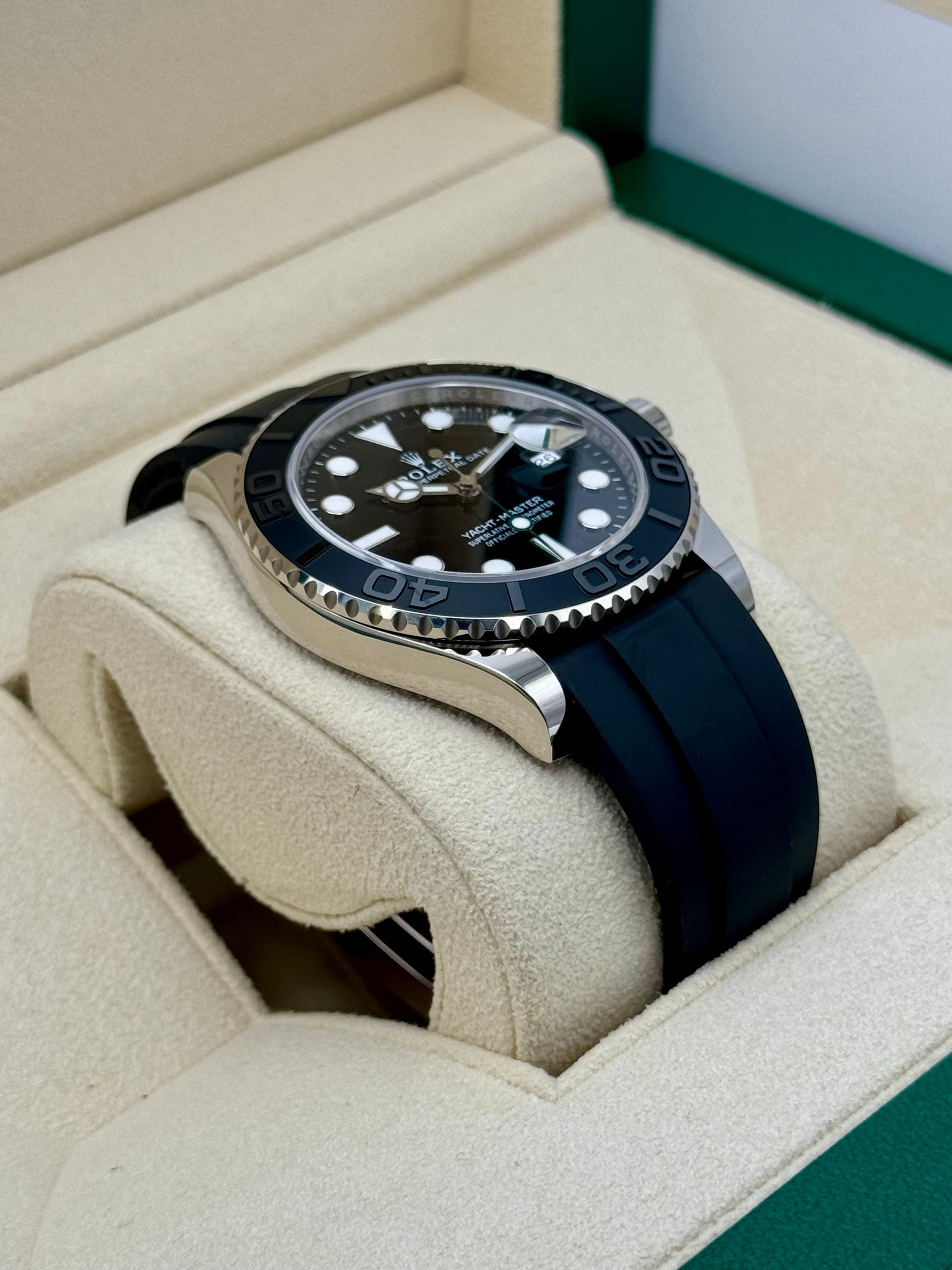 NEW 2024 Rolex Yacht-Master 42mm 226659 White Gold Oysterflex Black Dial - MyWatchLLC