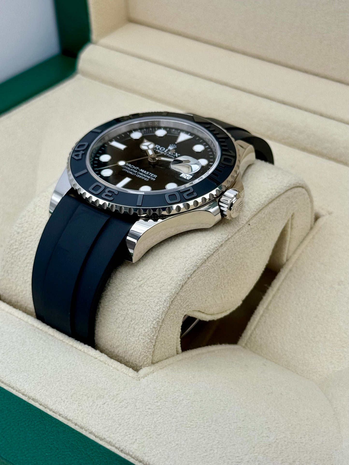 NEW 2024 Rolex Yacht-Master 42mm 226659 White Gold Oysterflex Black Dial - MyWatchLLC