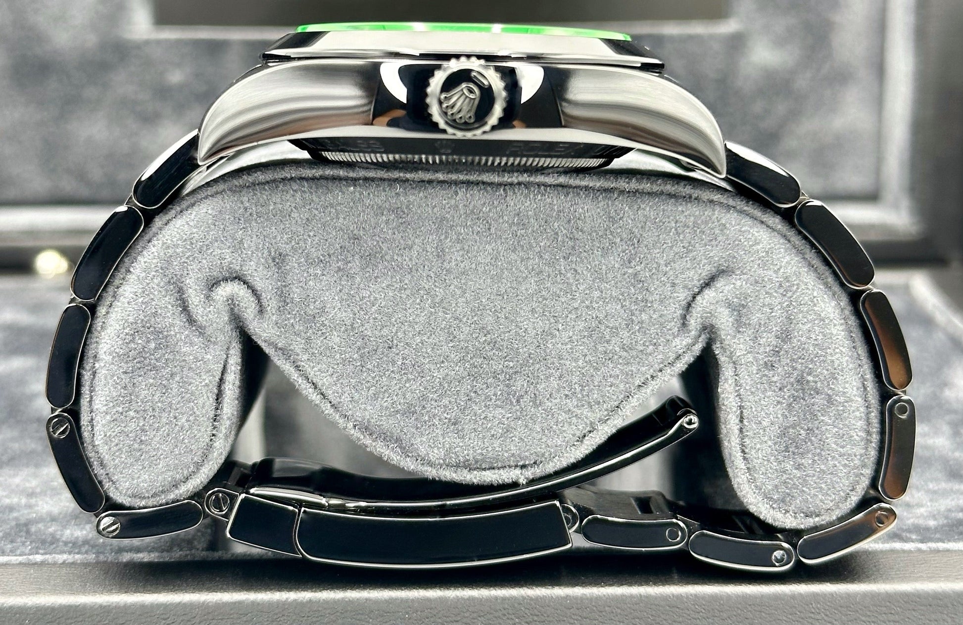 NEW 2023 Rolex Milgauss "Blaken" 40mm 116400GV DLC Black Green Viper - MyWatchLLC