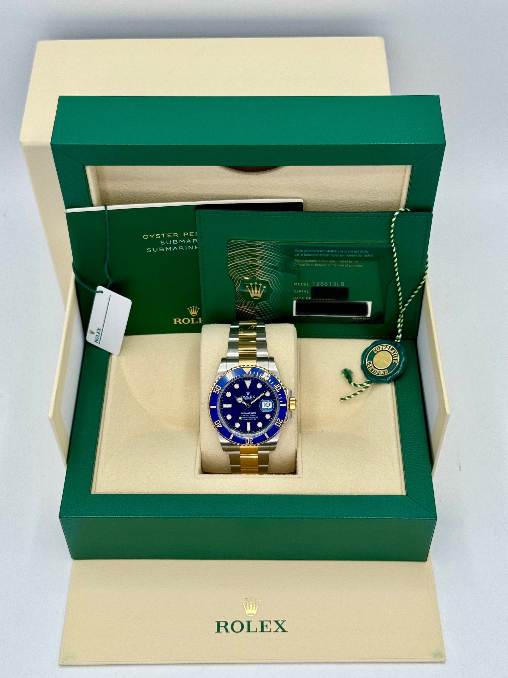 2023 Rolex Submariner "Bluesy" 41mm 126613LB Two-Tone Blue Dial - MyWatchLLC