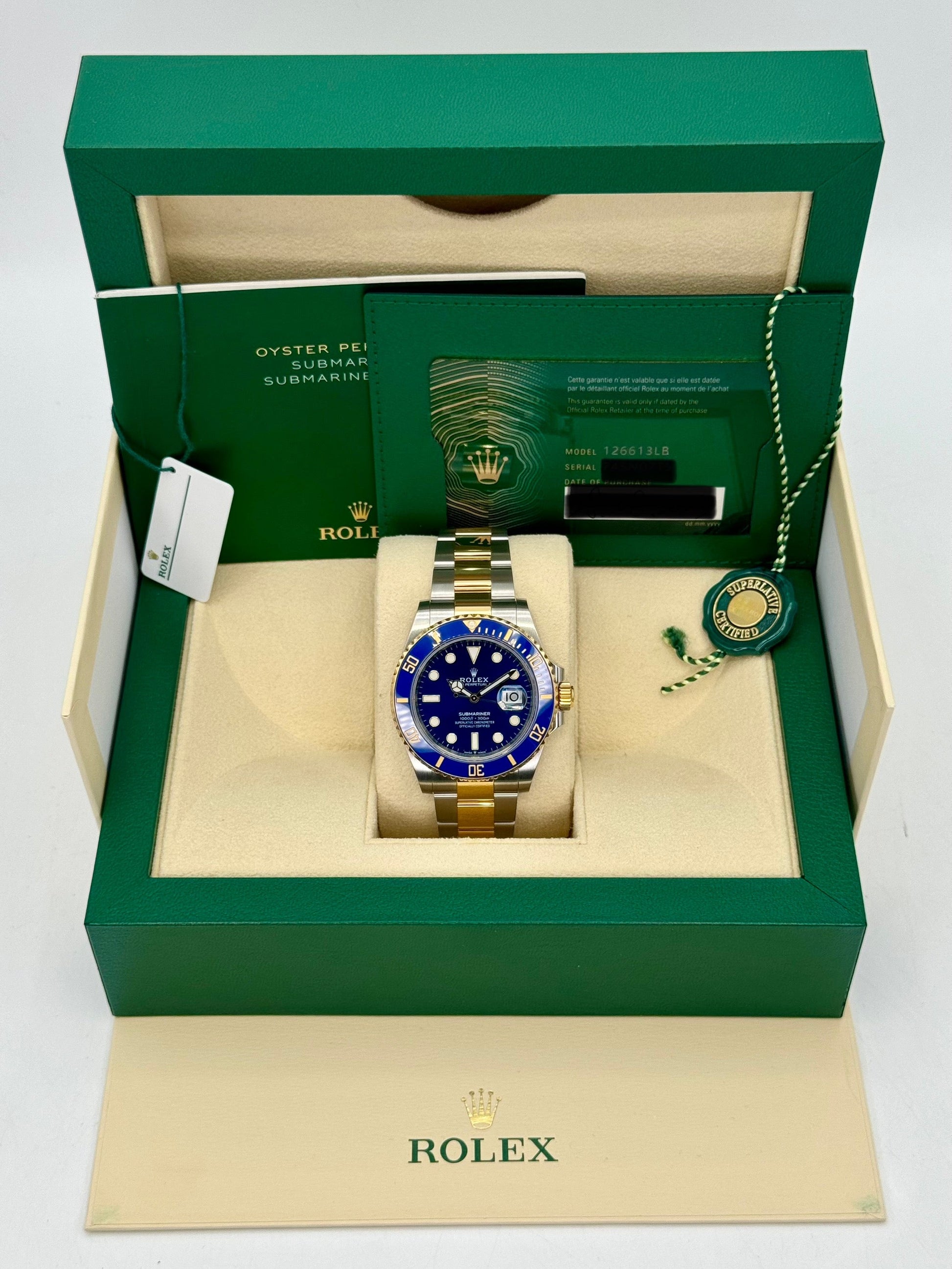 2023 Rolex Submariner "Bluesy" 41mm 126613LB Two-Tone Blue Dial - MyWatchLLC