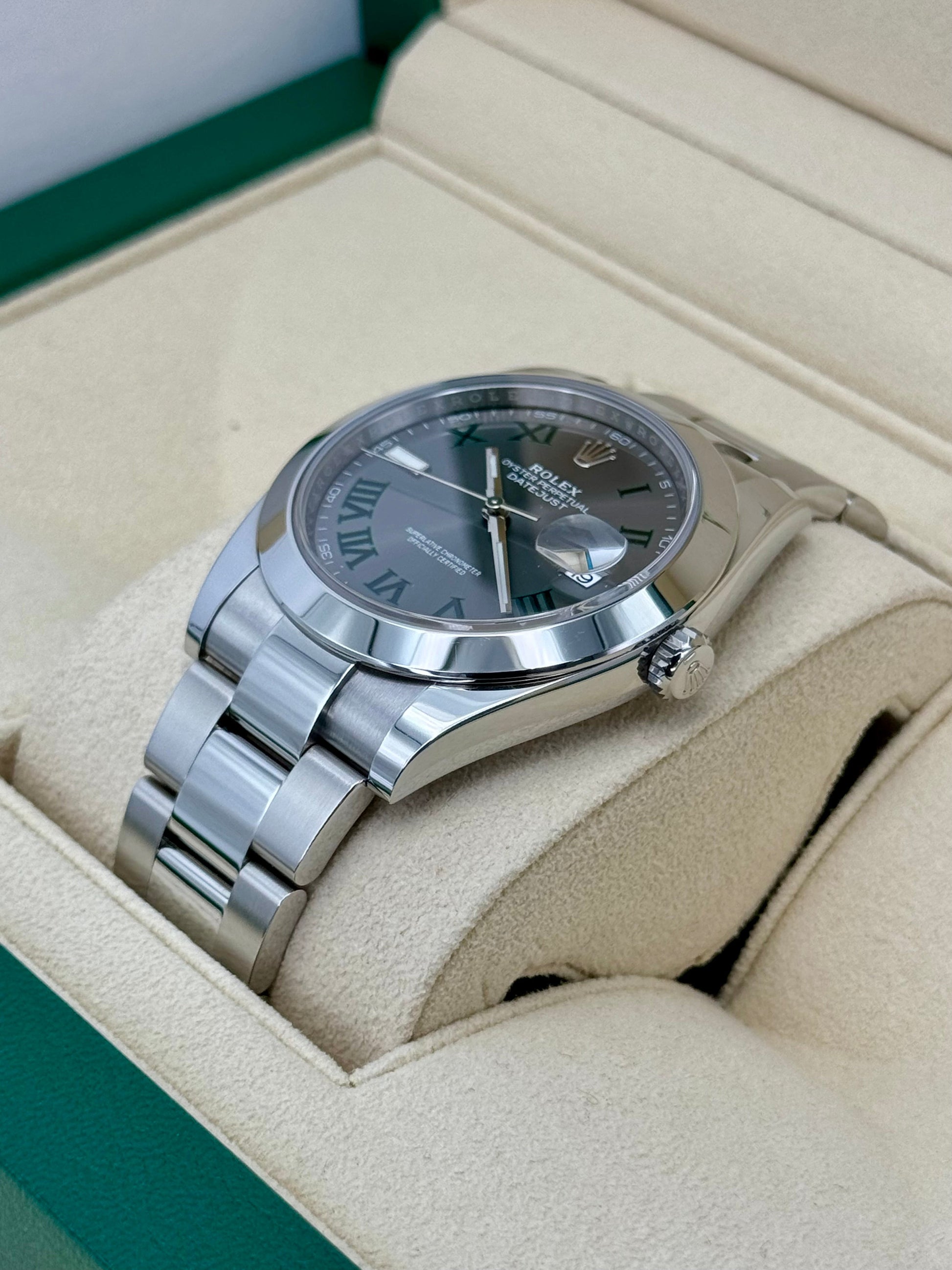 2023 Rolex Datejust 41mm 126300 Stainless Steel Oyster Wimbledon Dial - MyWatchLLC