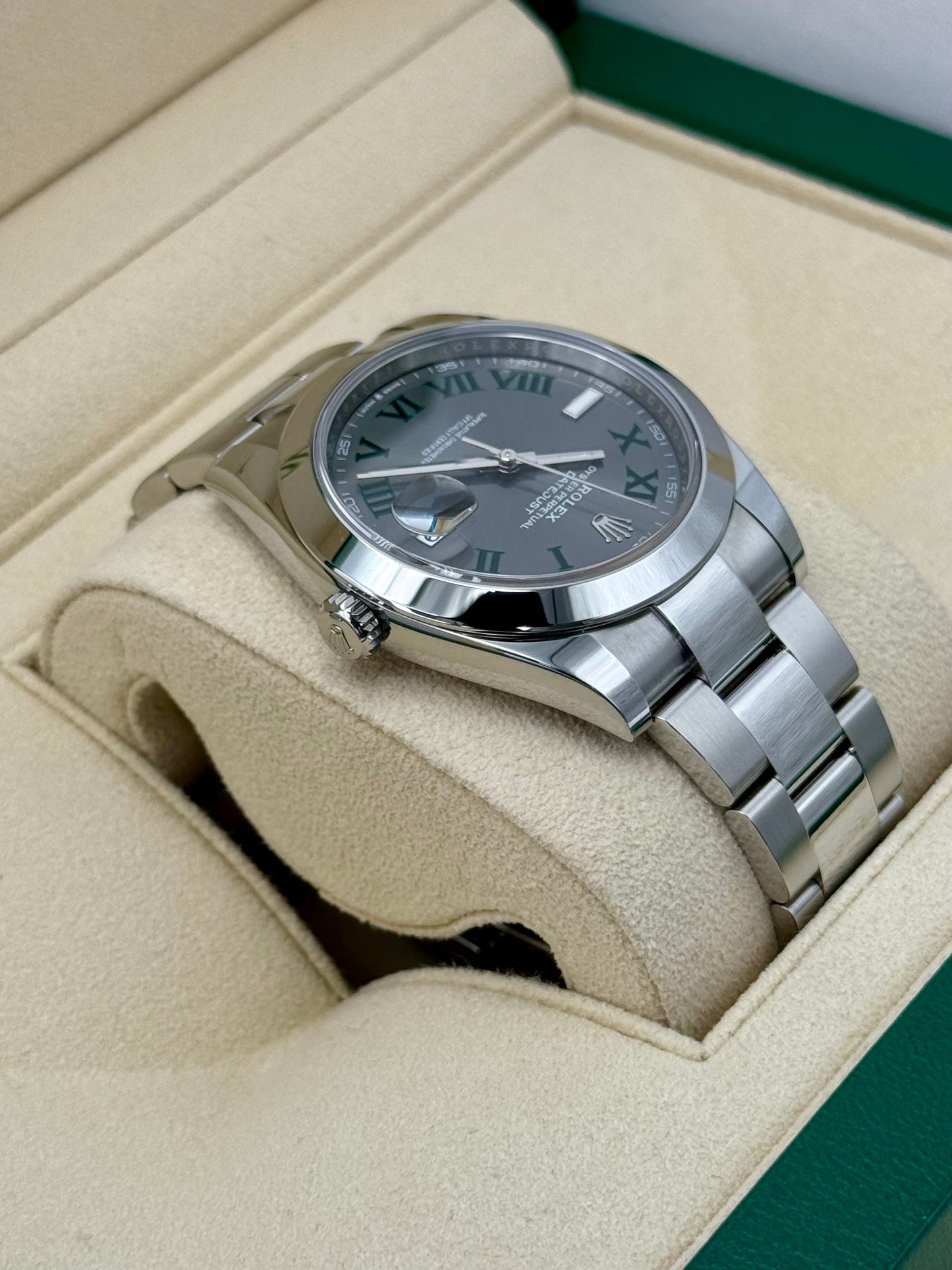 2023 Rolex Datejust 41mm 126300 Stainless Steel Oyster Wimbledon Dial - MyWatchLLC