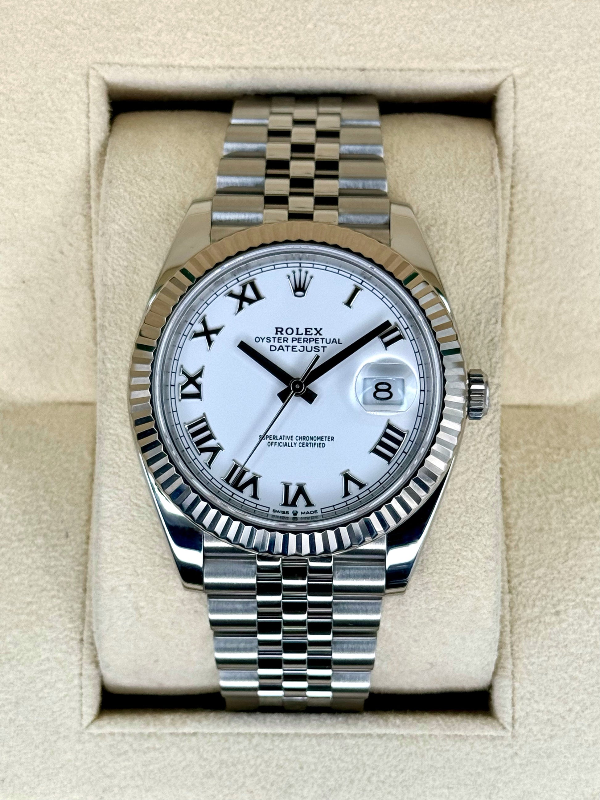 2021 Rolex Datejust 41mm 126334 Stainless Steel Jubilee White Dial - MyWatchLLC