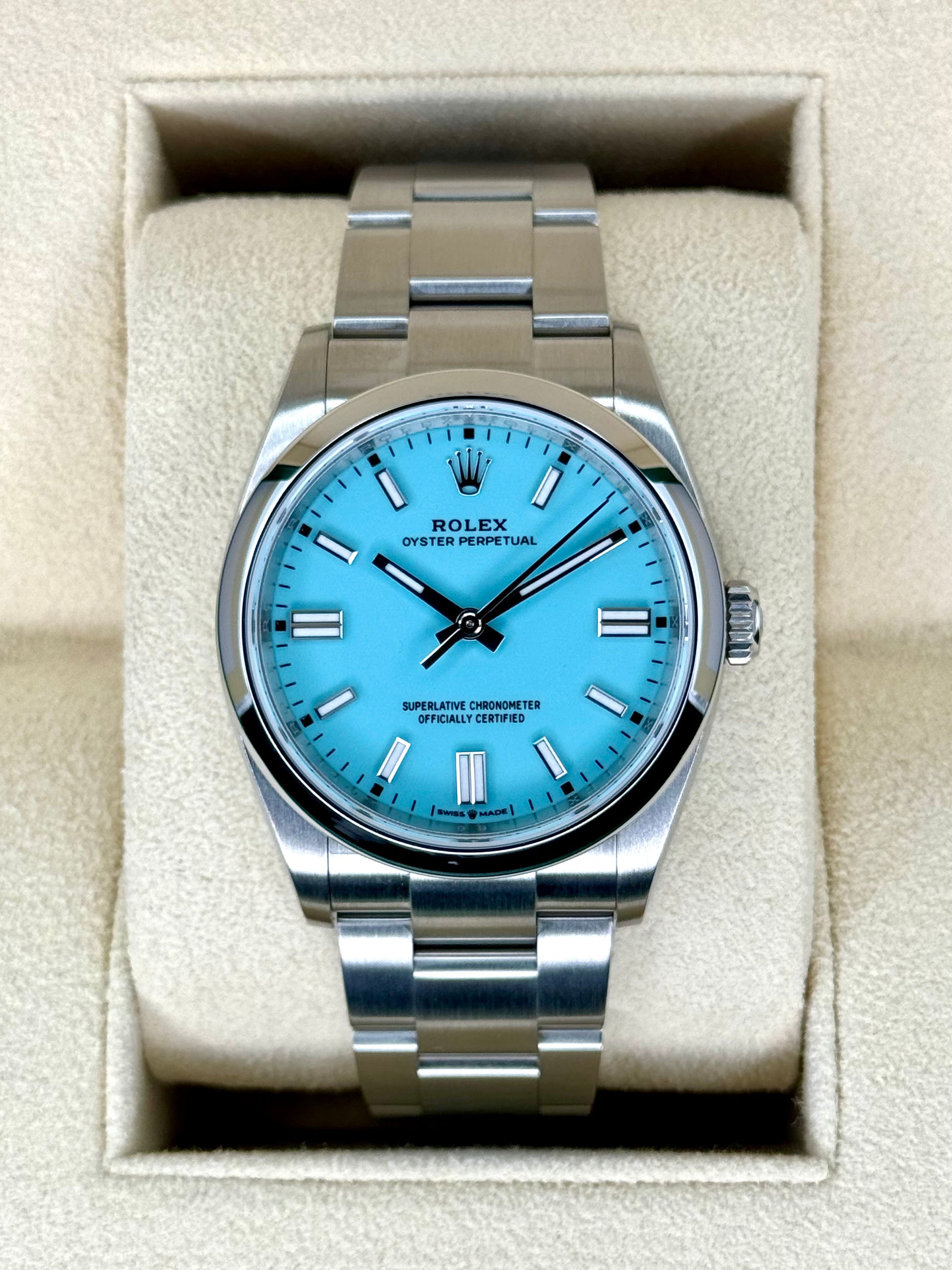 2023 Rolex Oyster Perpetual 36mm 126000 Tiffany Blue Dial - MyWatchLLC