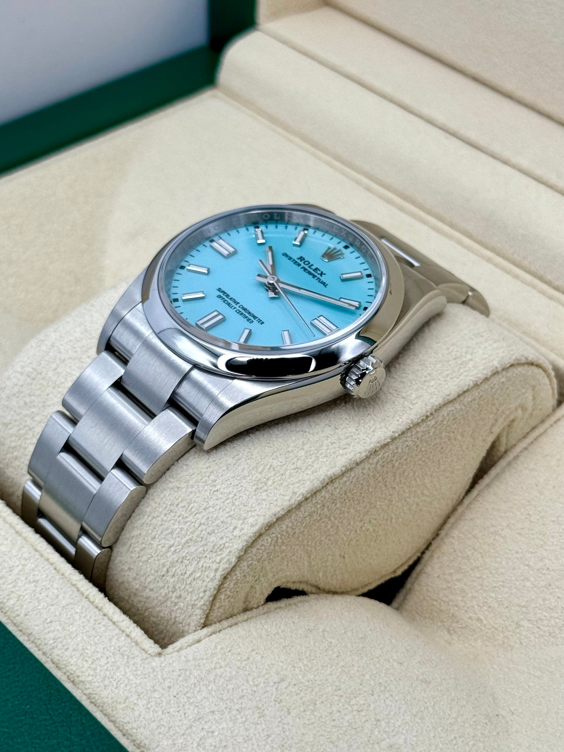 2023 Rolex Oyster Perpetual 36mm 126000 Tiffany Blue Dial - MyWatchLLC