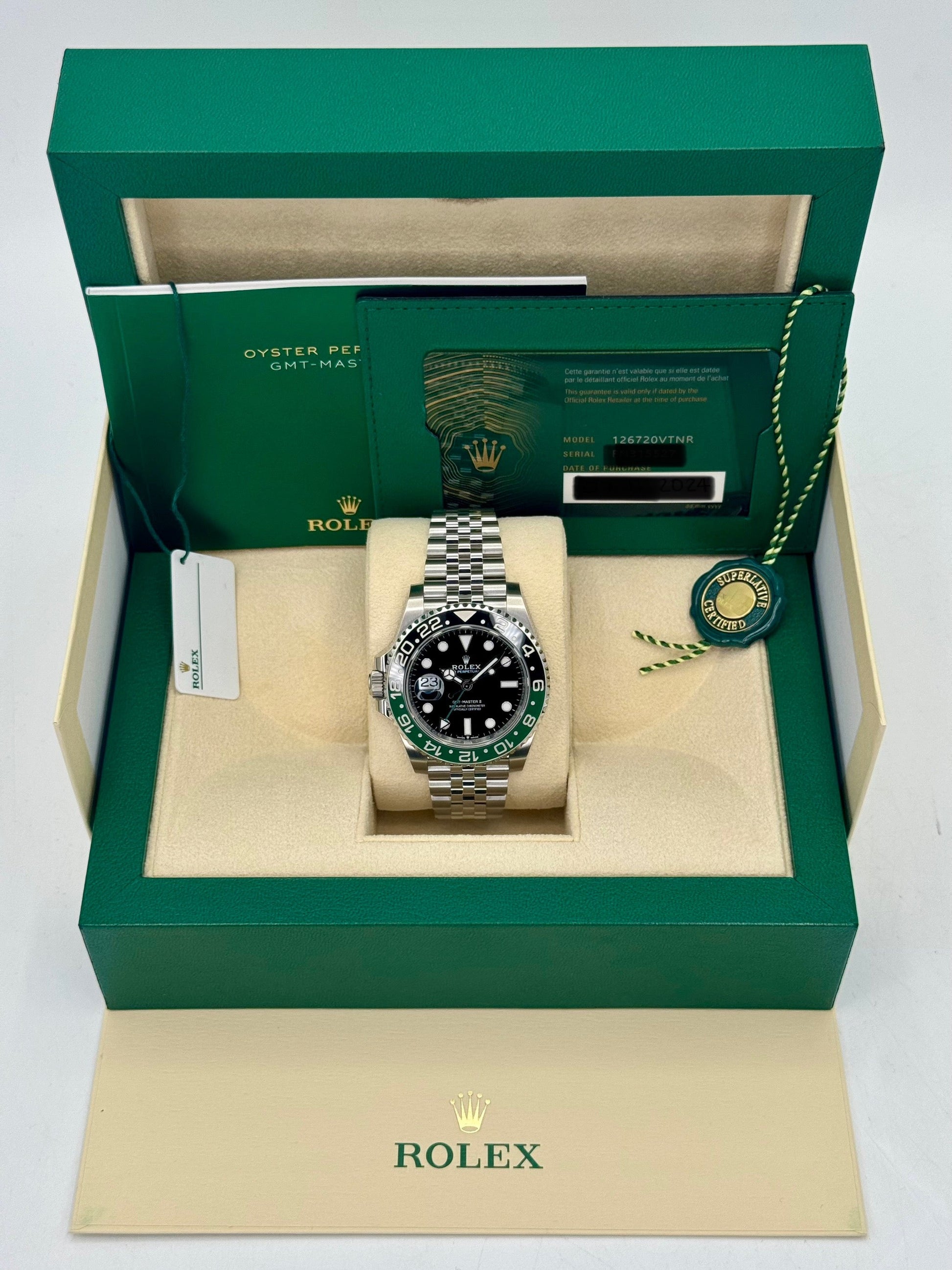 NEW 2024 Rolex GMT-Master II "Sprite" 40mm 126720VTNR Jubilee - MyWatchLLC