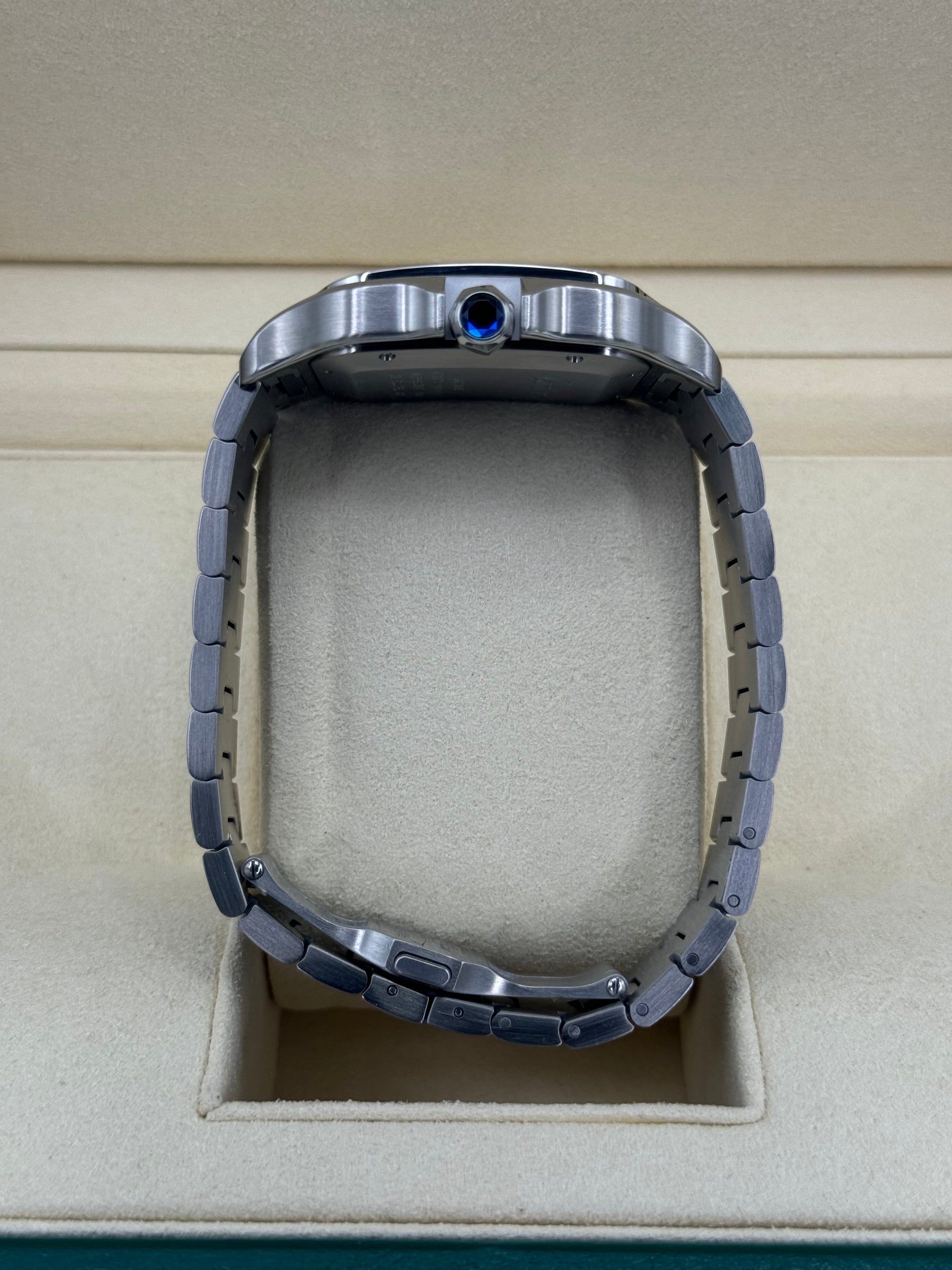 2022 Santos De Cartier 39.8mm WSSA0018 Stainless Steel Blue Dial - MyWatchLLC