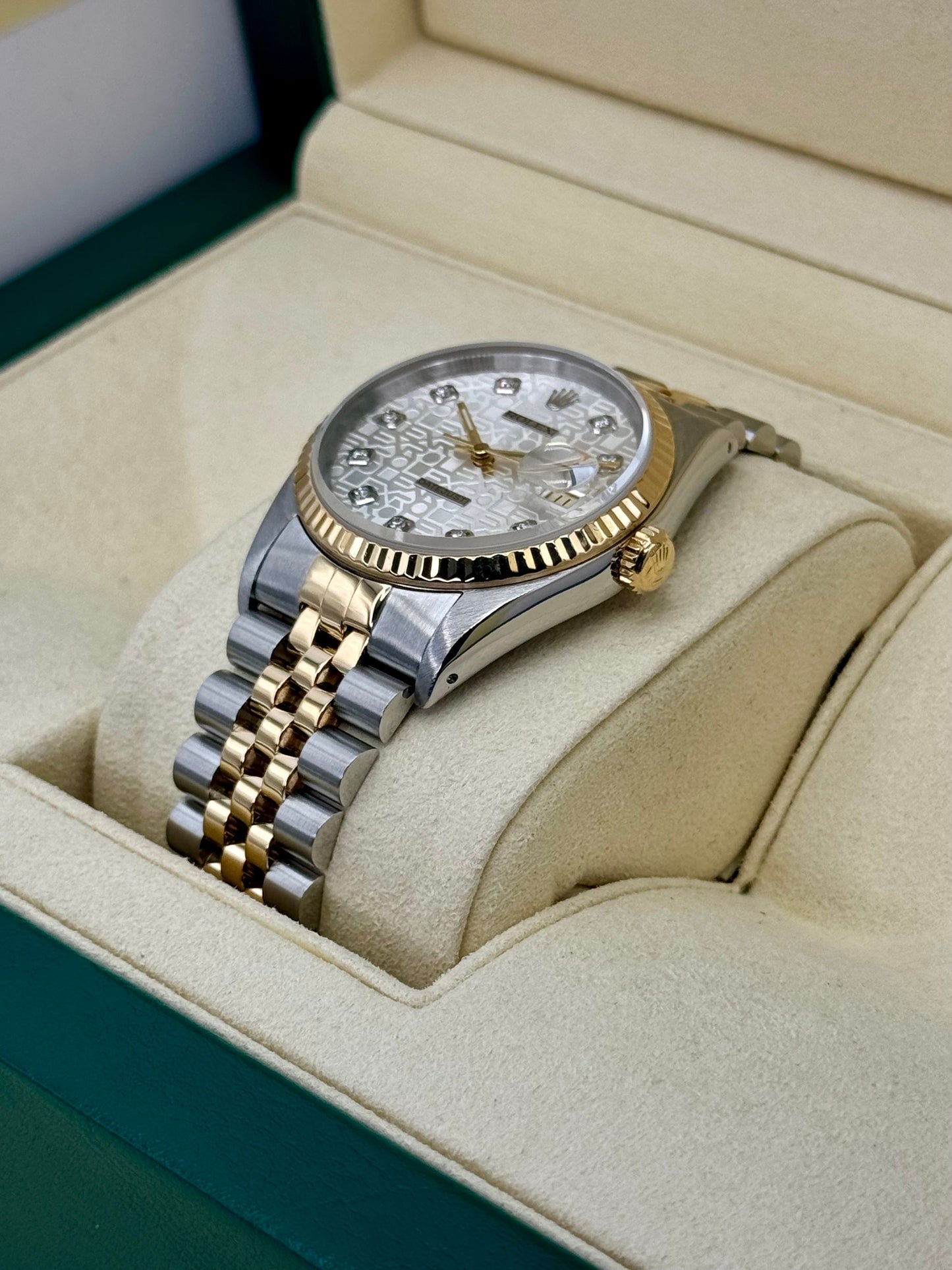 1992 Rolex Datejust 36mm 16233 Two-Tone 10 Diamond Anniversary Dial - MyWatchLLC