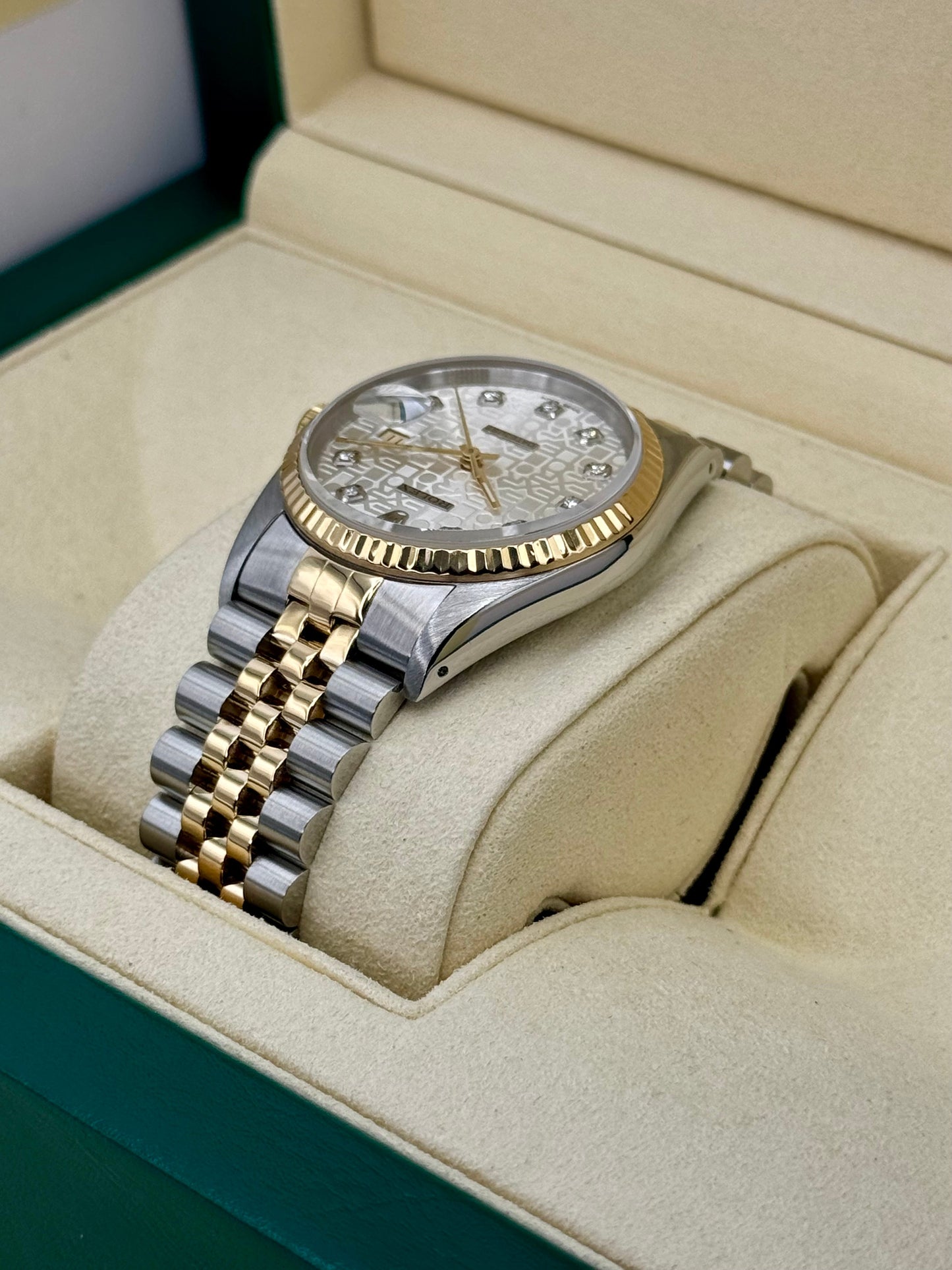 1992 Rolex Datejust 36mm 16233 Two-Tone 10 Diamond Anniversary Dial - MyWatchLLC