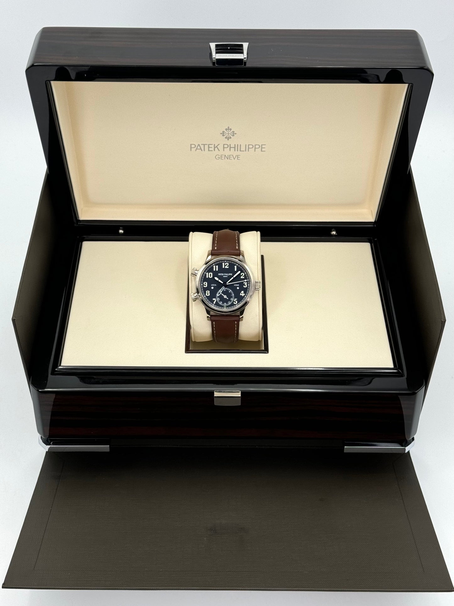 2021 Patek Philippe 37.5mm 7234G Calatrava Pilot Travel Time White Gold - MyWatchLLC