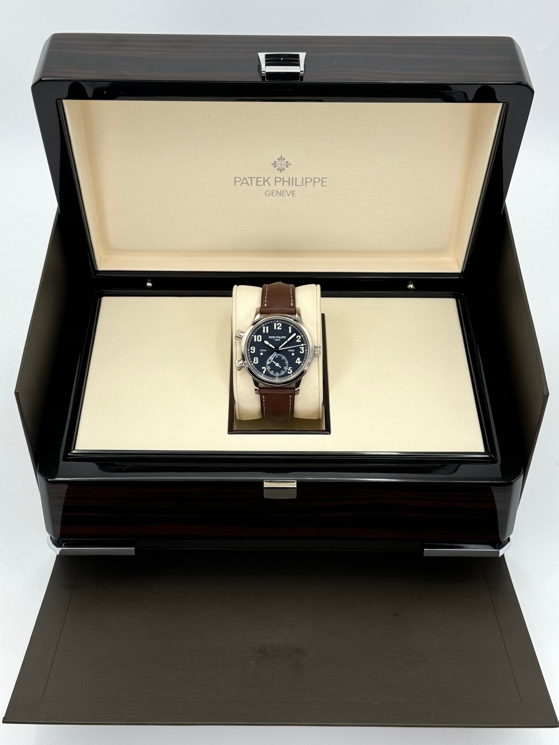 2021 Patek Philippe 37.5mm 7234G Calatrava Pilot Travel Time White Gold - MyWatchLLC