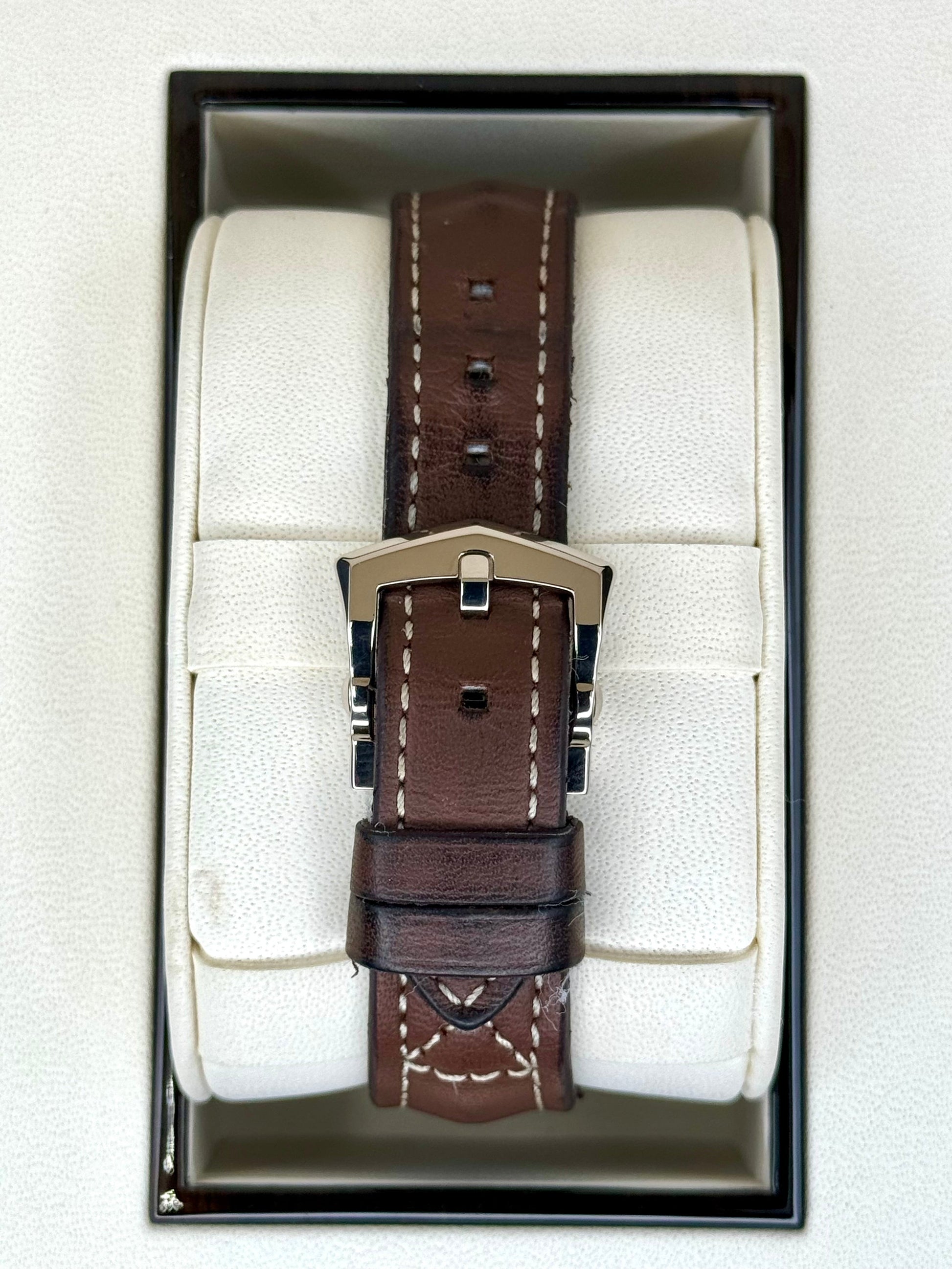 2021 Patek Philippe 37.5mm 7234G Calatrava Pilot Travel Time White Gold - MyWatchLLC