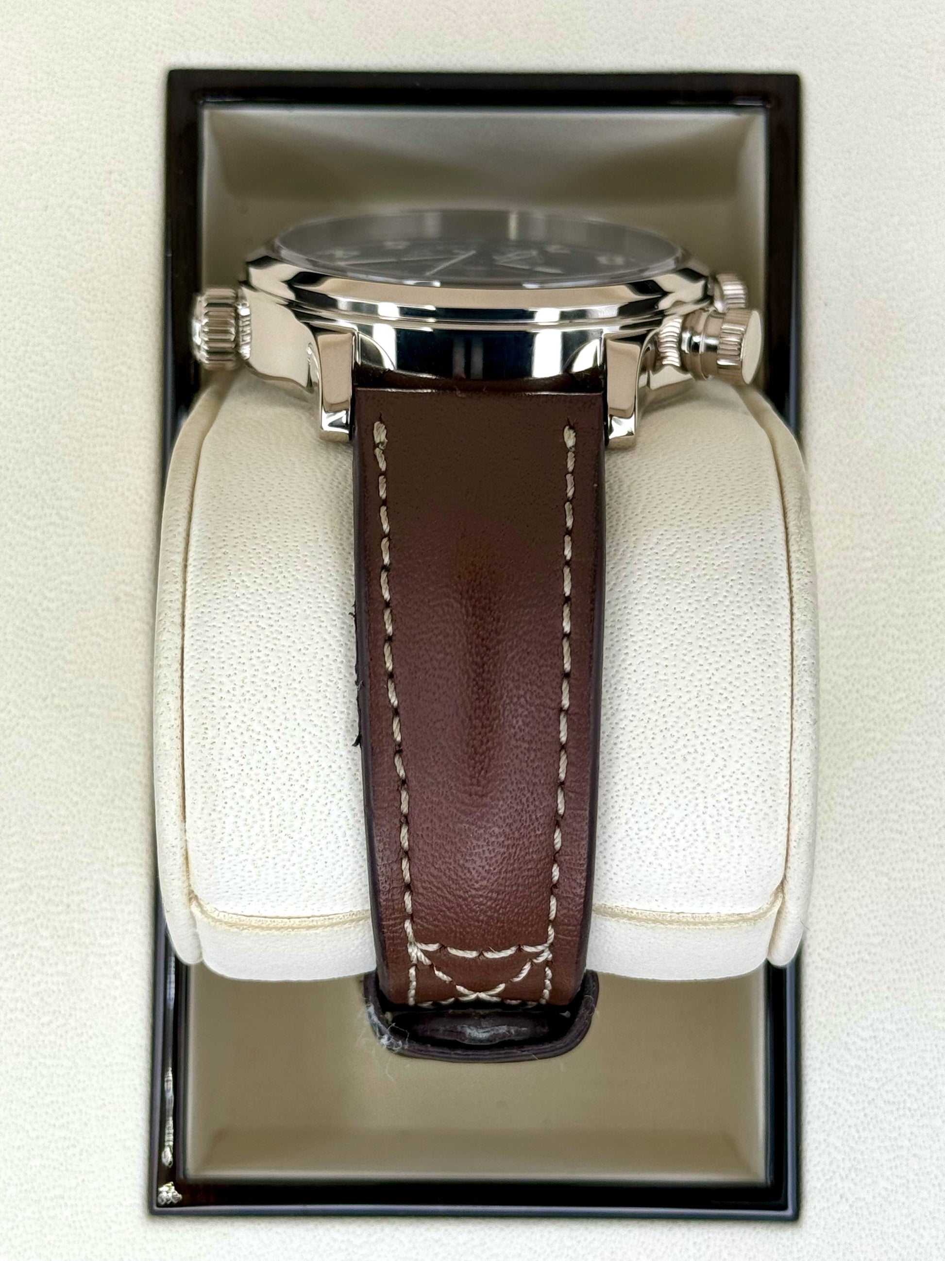 2021 Patek Philippe 37.5mm 7234G Calatrava Pilot Travel Time White Gold - MyWatchLLC