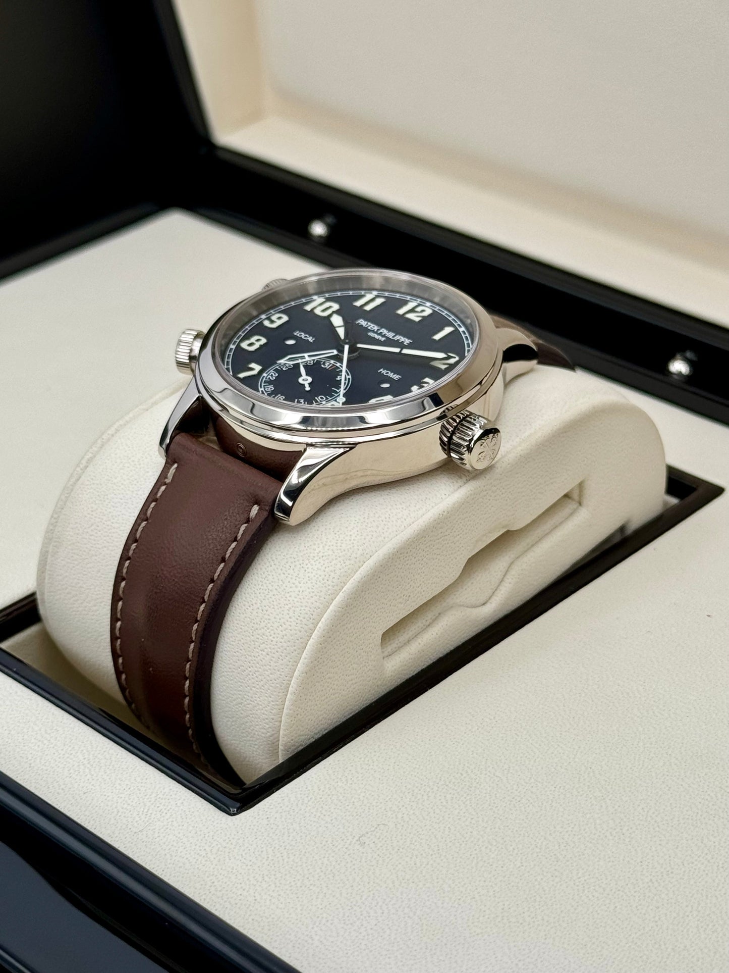 2021 Patek Philippe 37.5mm 7234G Calatrava Pilot Travel Time White Gold - MyWatchLLC