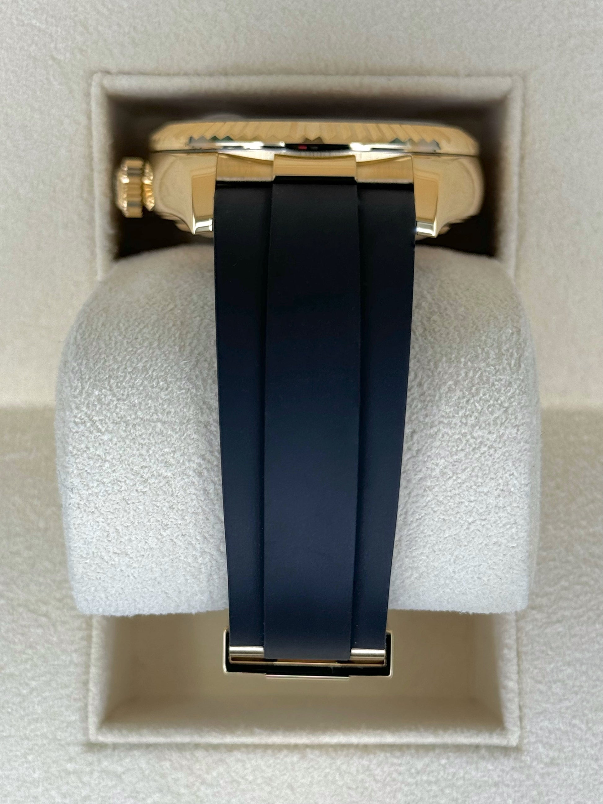 2024 Rolex Sky-Dweller 42mm 336238 Yellow Gold Oysterflex Champagne Dial - MyWatchLLC