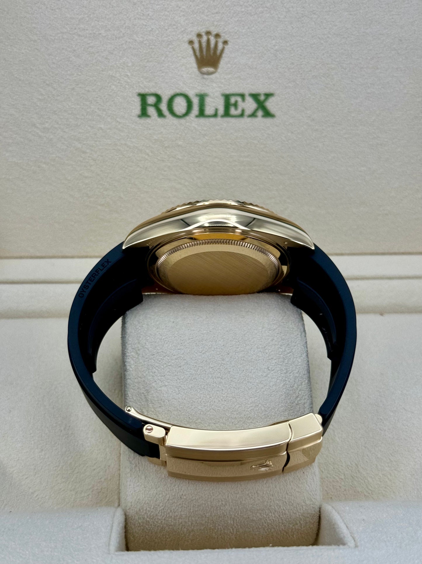 2024 Rolex Sky-Dweller 42mm 336238 Yellow Gold Oysterflex Champagne Dial - MyWatchLLC