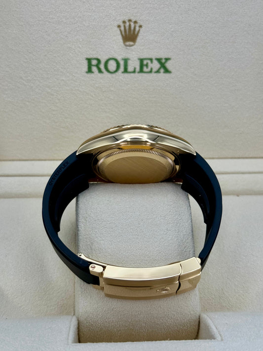 2024 Rolex Sky-Dweller 42mm 336238 Yellow Gold Oysterflex Champagne Dial - MyWatchLLC
