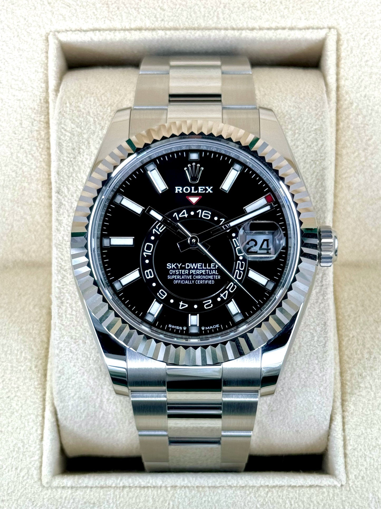 NEW 2024 Rolex Sky-Dweller 42mm 336934 Steel Oyster Black Dial - MyWatchLLC
