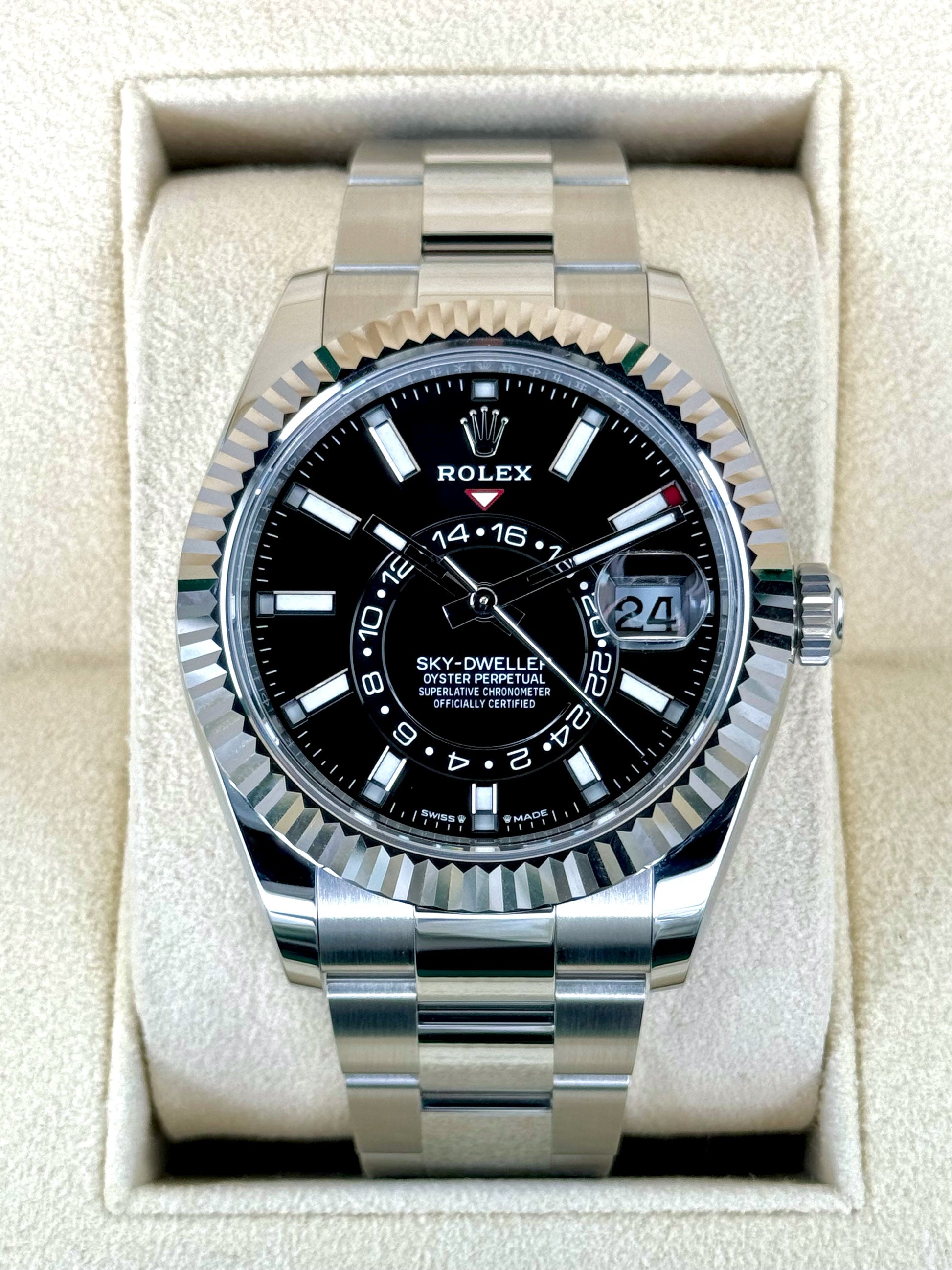 NEW 2024 Rolex Sky-Dweller 42mm 336934 Steel Oyster Black Dial - MyWatchLLC