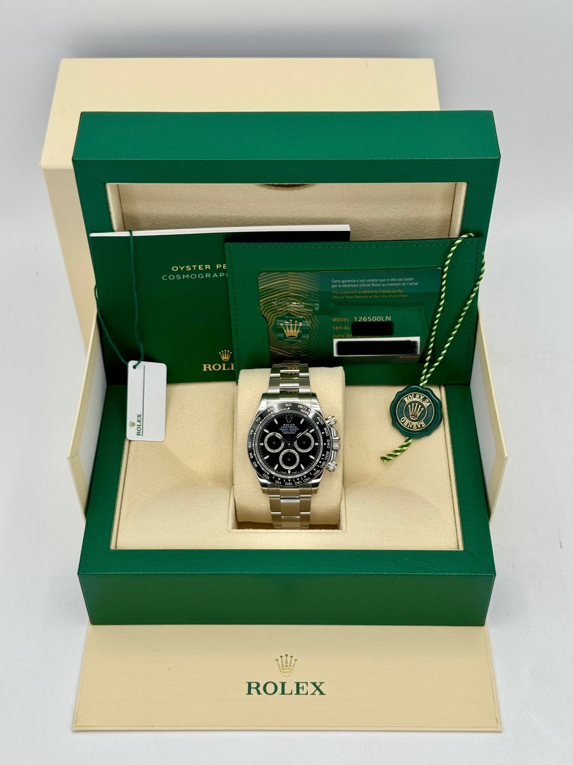 2024 Rolex Daytona 40mm 126500LN Stainless Steel Black Dial - MyWatchLLC