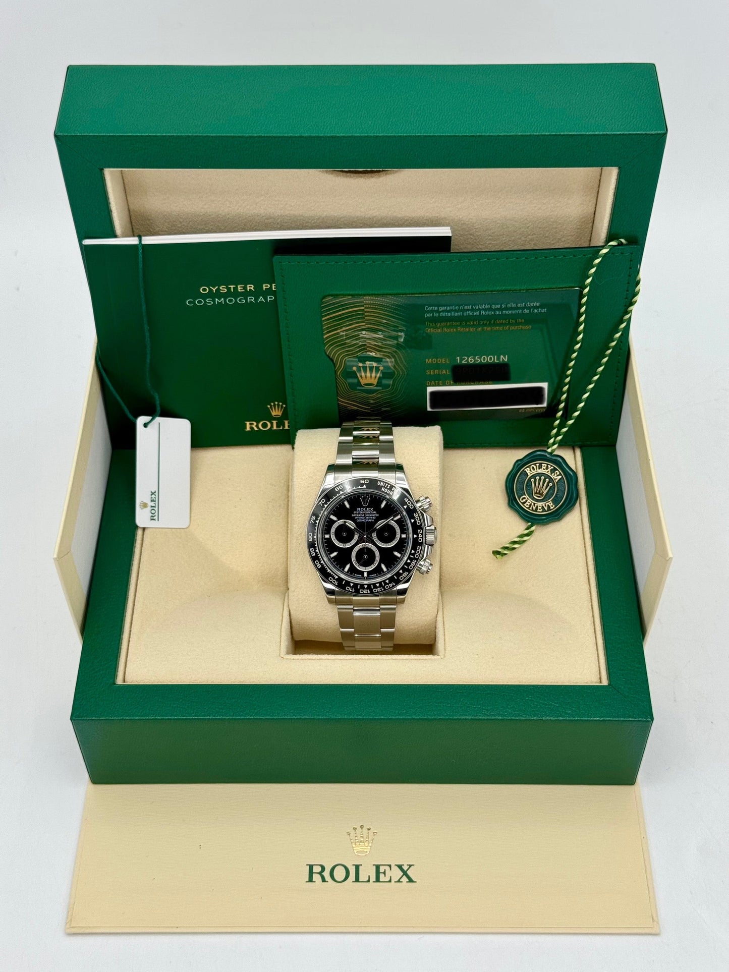 2024 Rolex Daytona 40mm 126500LN Stainless Steel Black Dial - MyWatchLLC