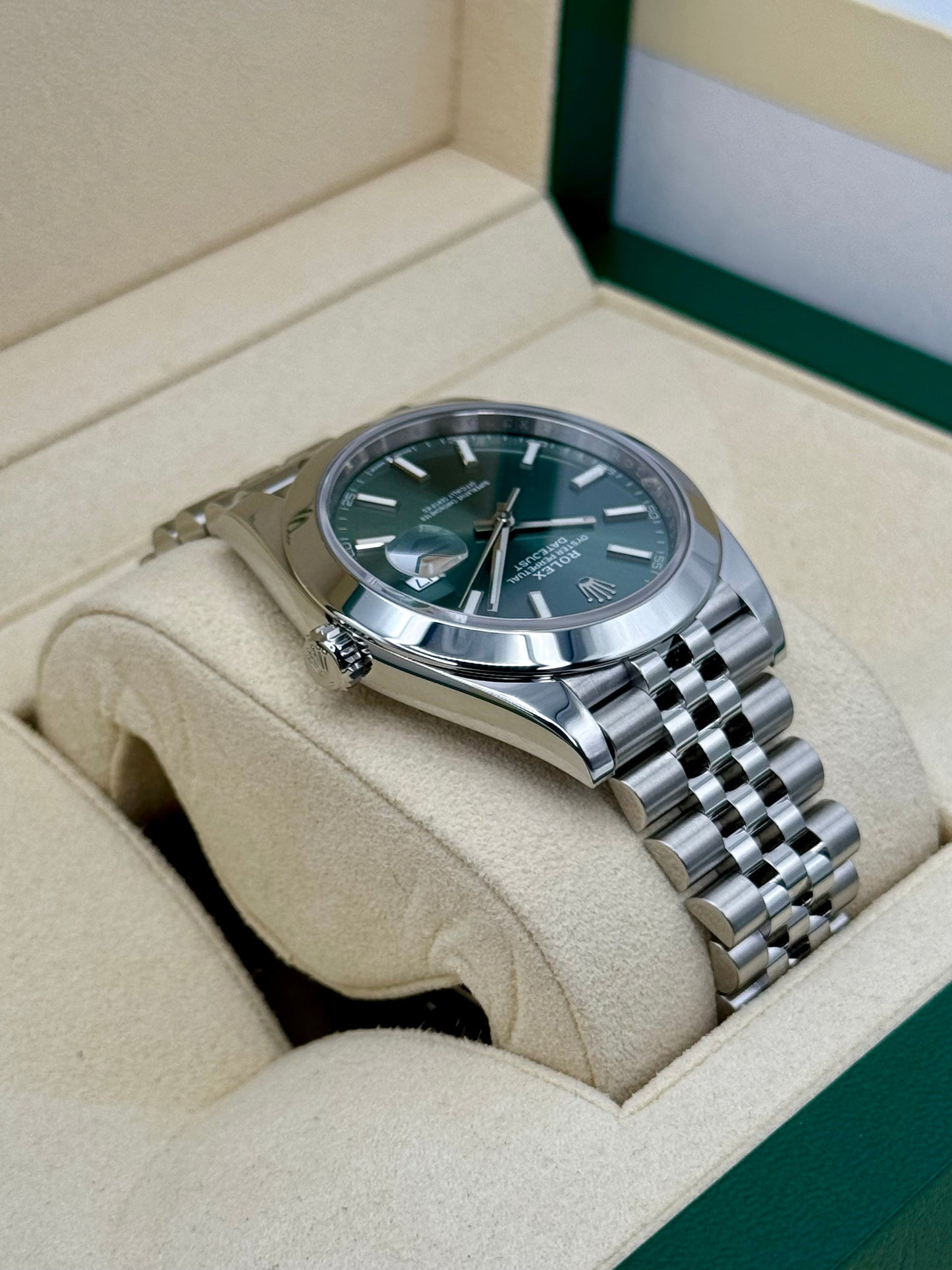 2022 Rolex Datejust 41mm 126300 Jubilee Green Dial - MyWatchLLC