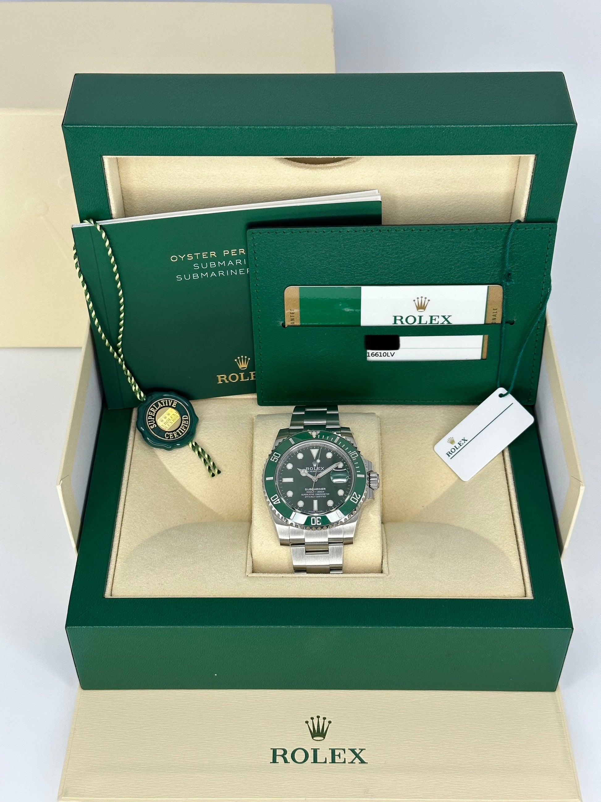 2018 Rolex Submariner "Hulk" 40mm 116610LV Stainless Steel Green Dial - MyWatchLLC
