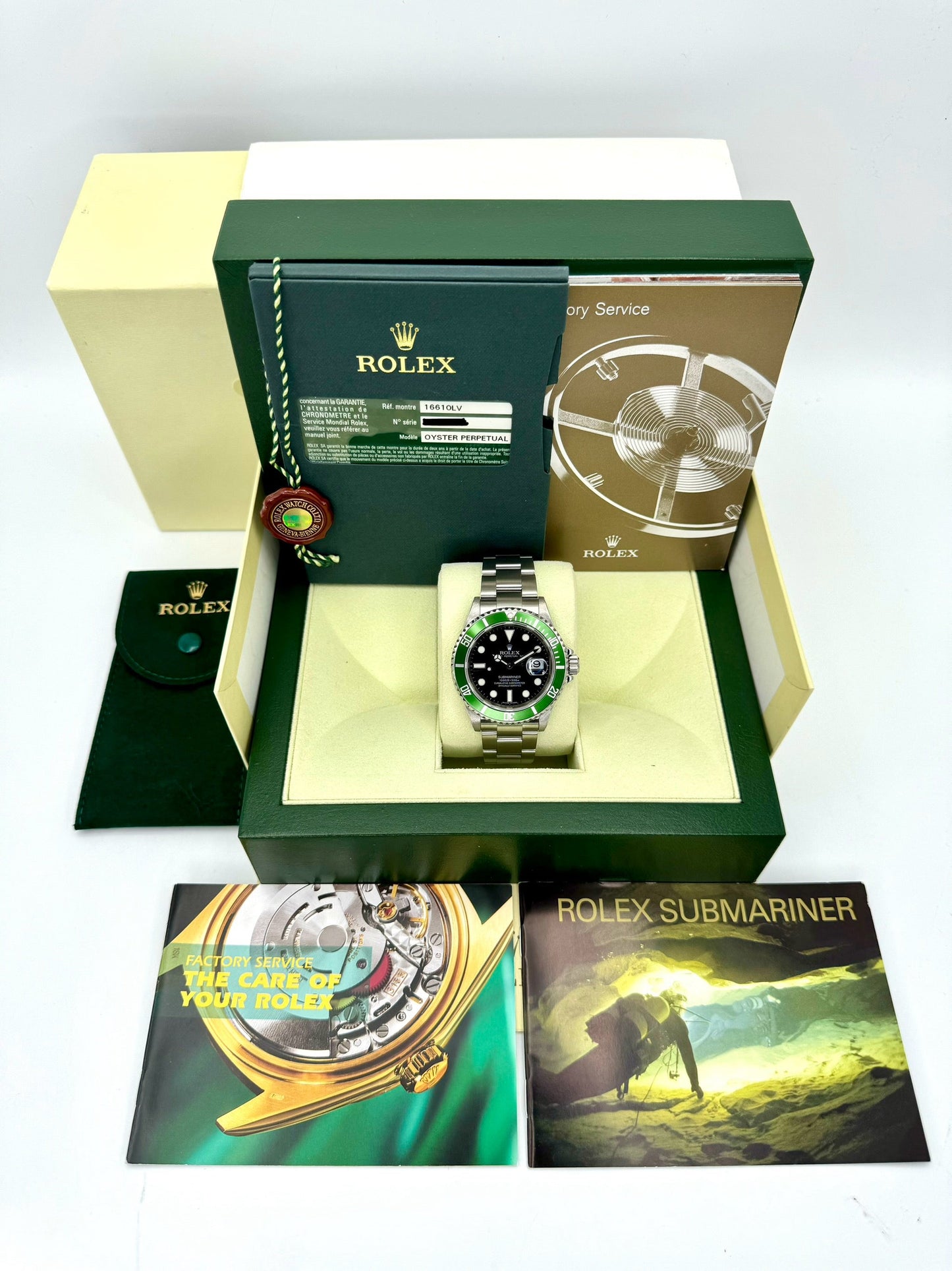 2009 Rolex Submariner "Kermit" 40mm 16610LV Stainless Steel Black Dial - MyWatchLLC