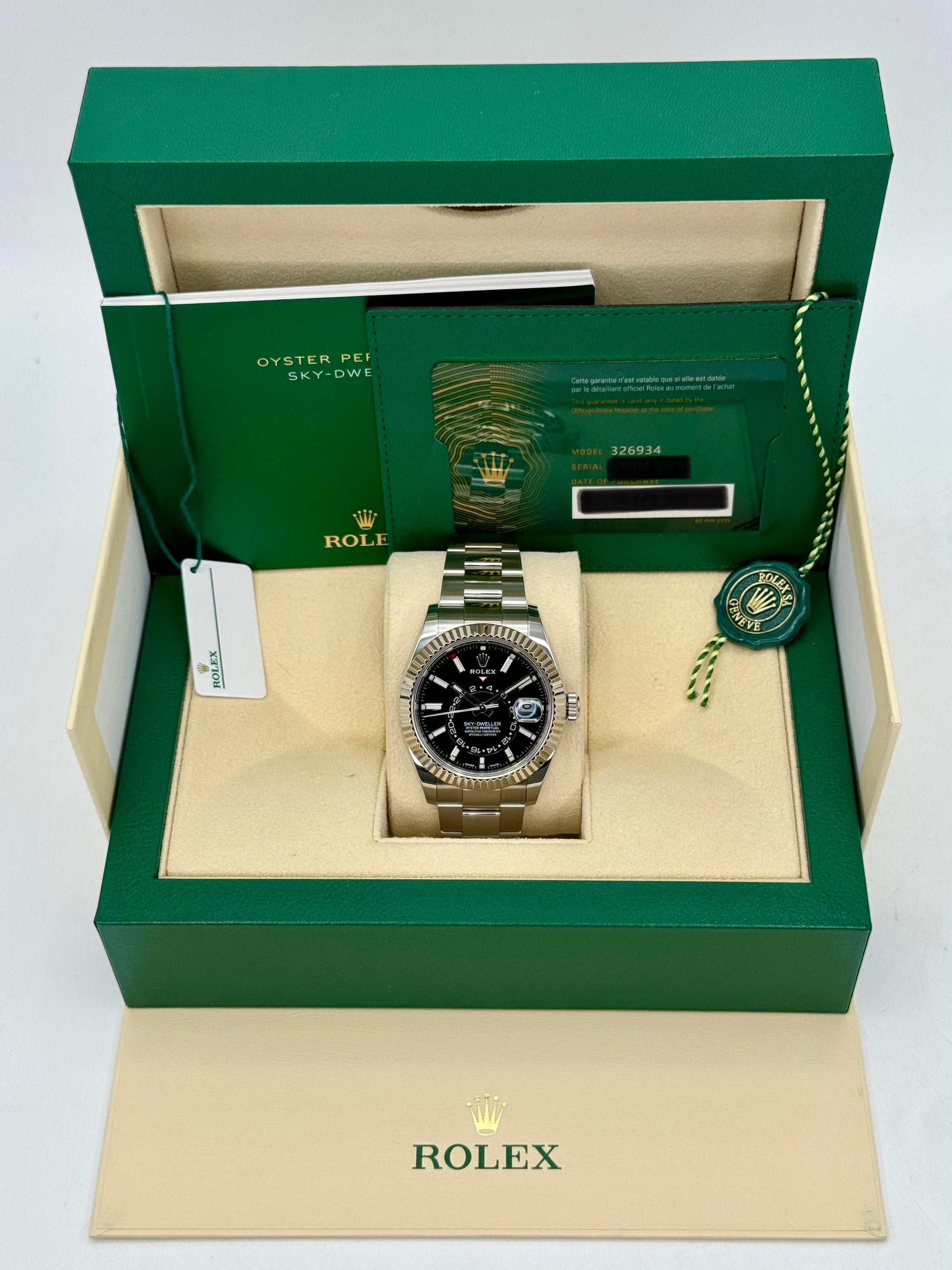 2023 Rolex Sky-Dweller 42mm 326934 Oyster Black Dial - MyWatchLLC