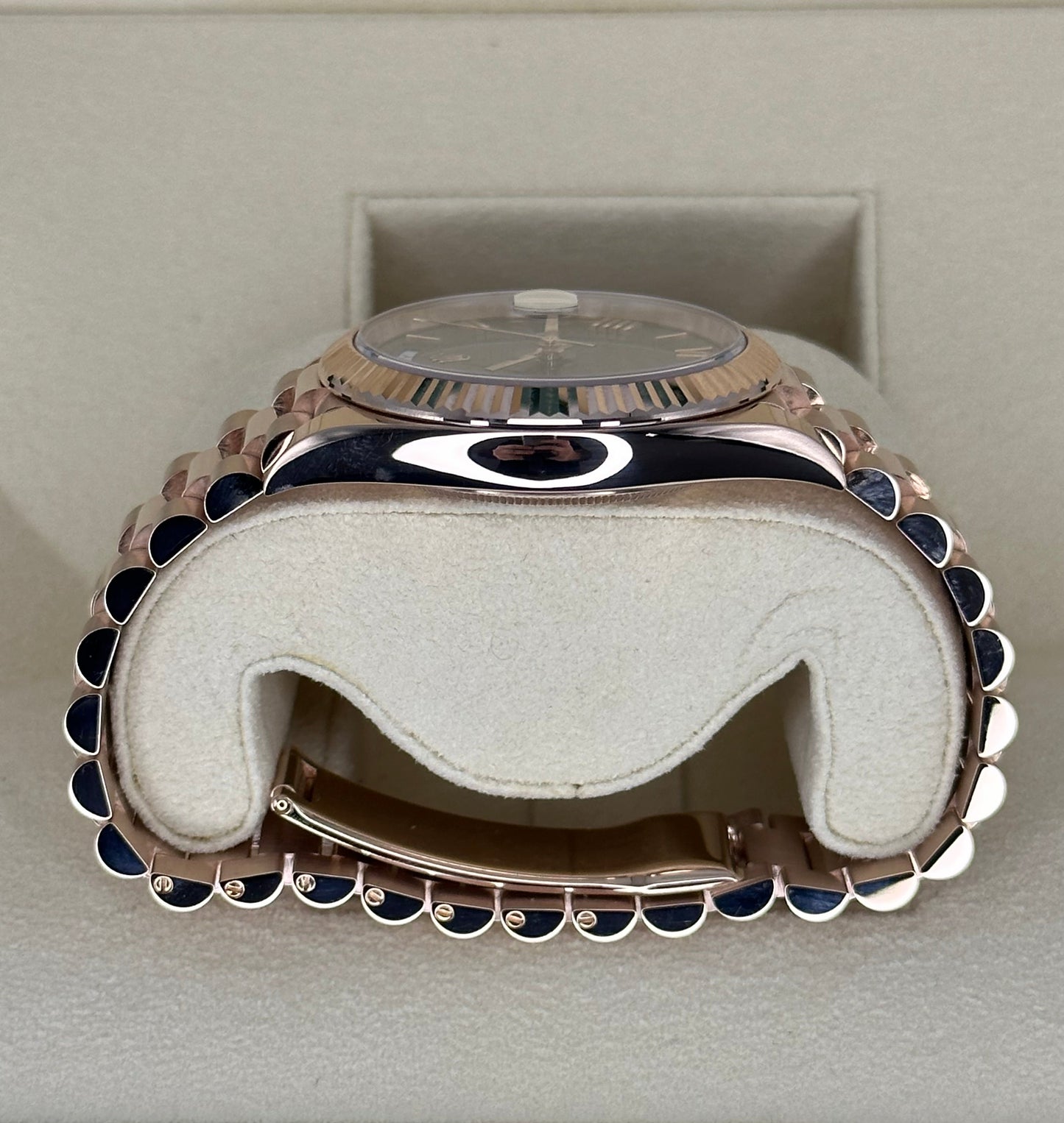 NEW 2022 Rolex Day-Date Presidential 40mm 228235 Rose Gold Olive Dial - MyWatchLLC