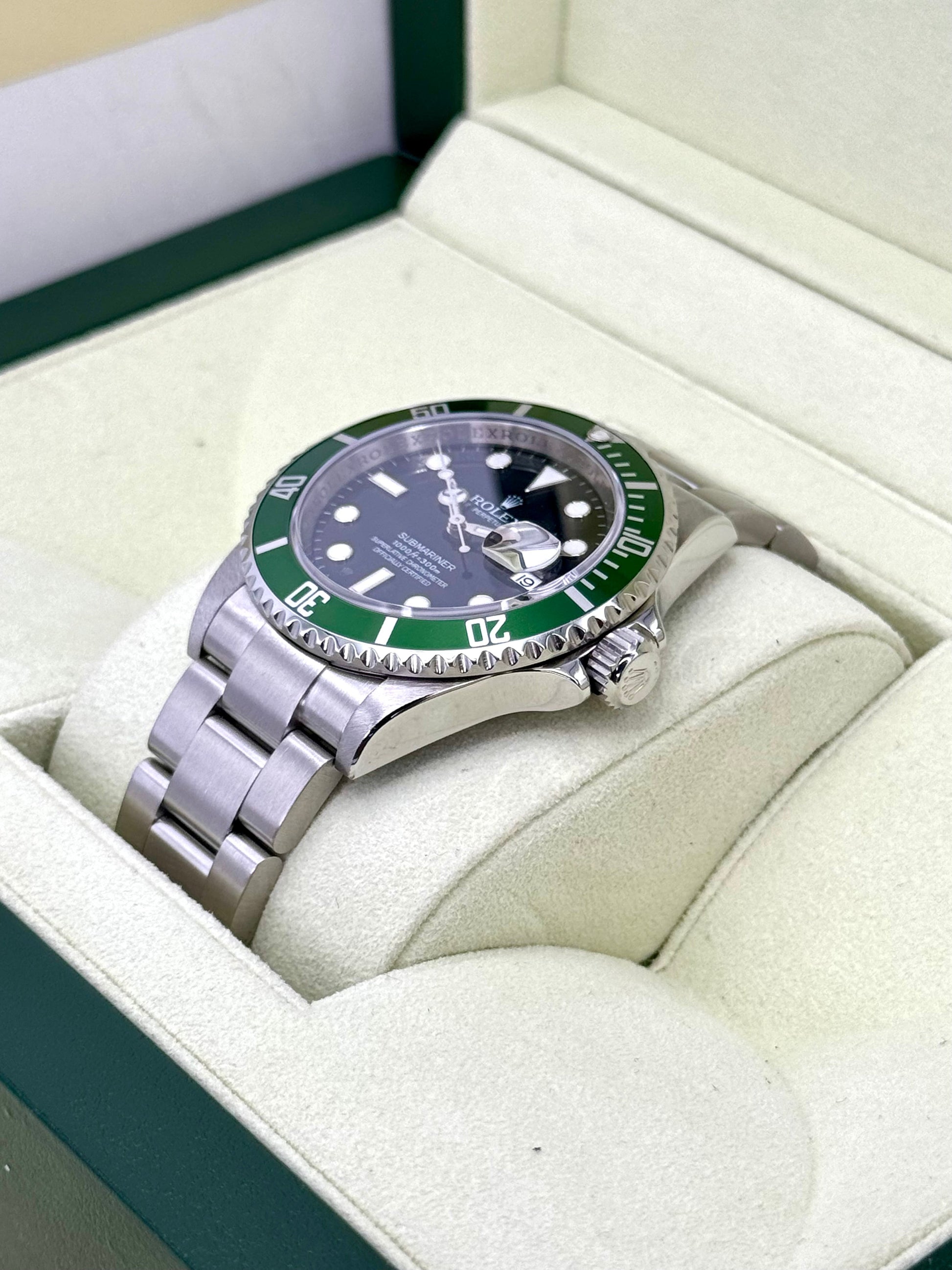 2009 Rolex Submariner "Kermit" 40mm 16610LV Stainless Steel Black Dial - MyWatchLLC