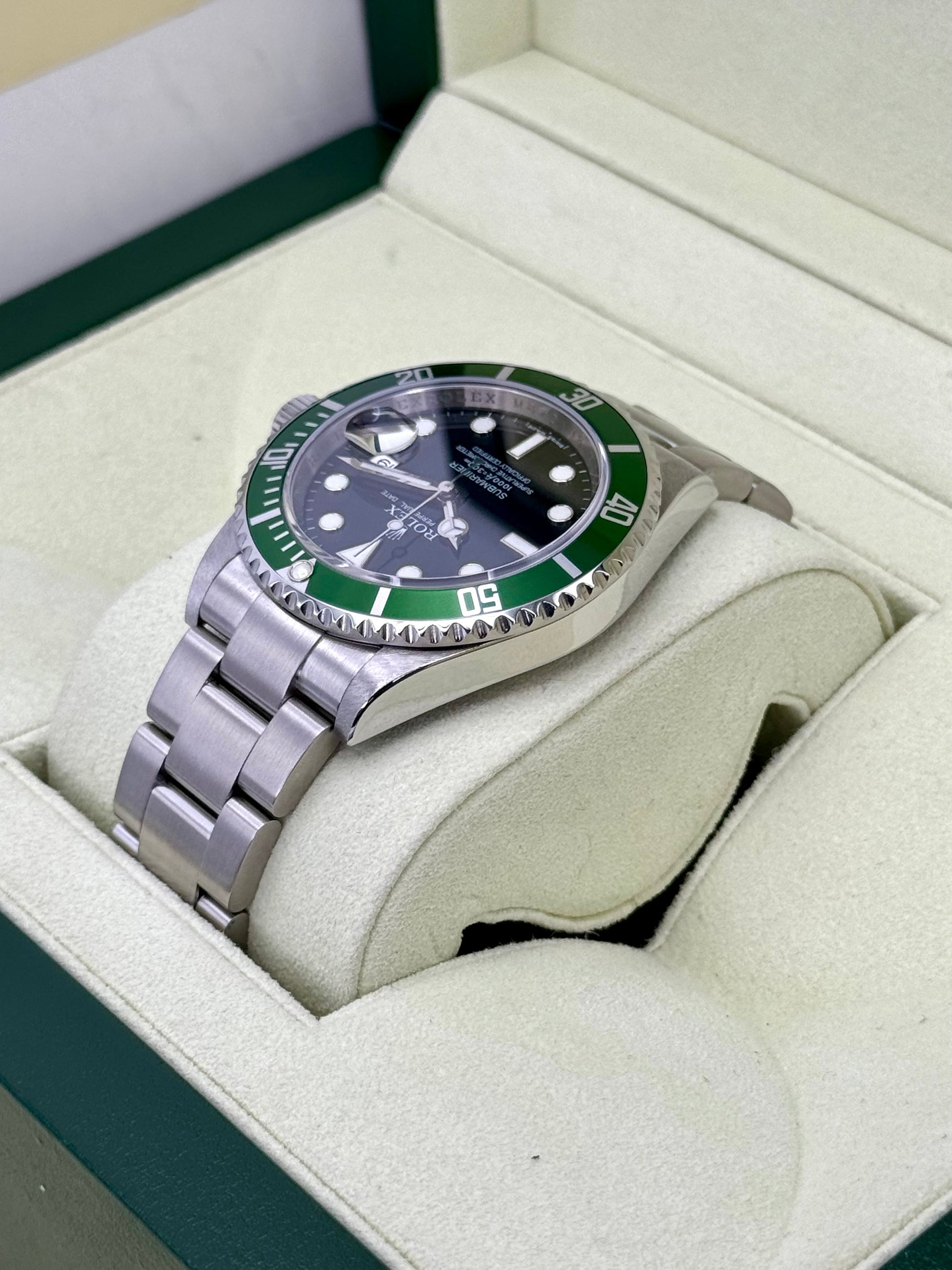 2009 Rolex Submariner "Kermit" 40mm 16610LV Stainless Steel Black Dial - MyWatchLLC