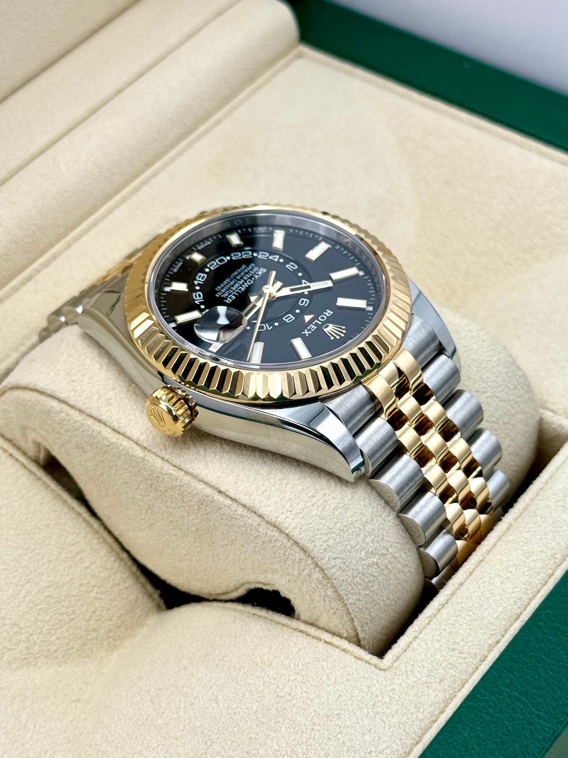 2023 Rolex Sky-Dweller 42mm 326933 Two-Tone Jubilee Black Dial - MyWatchLLC