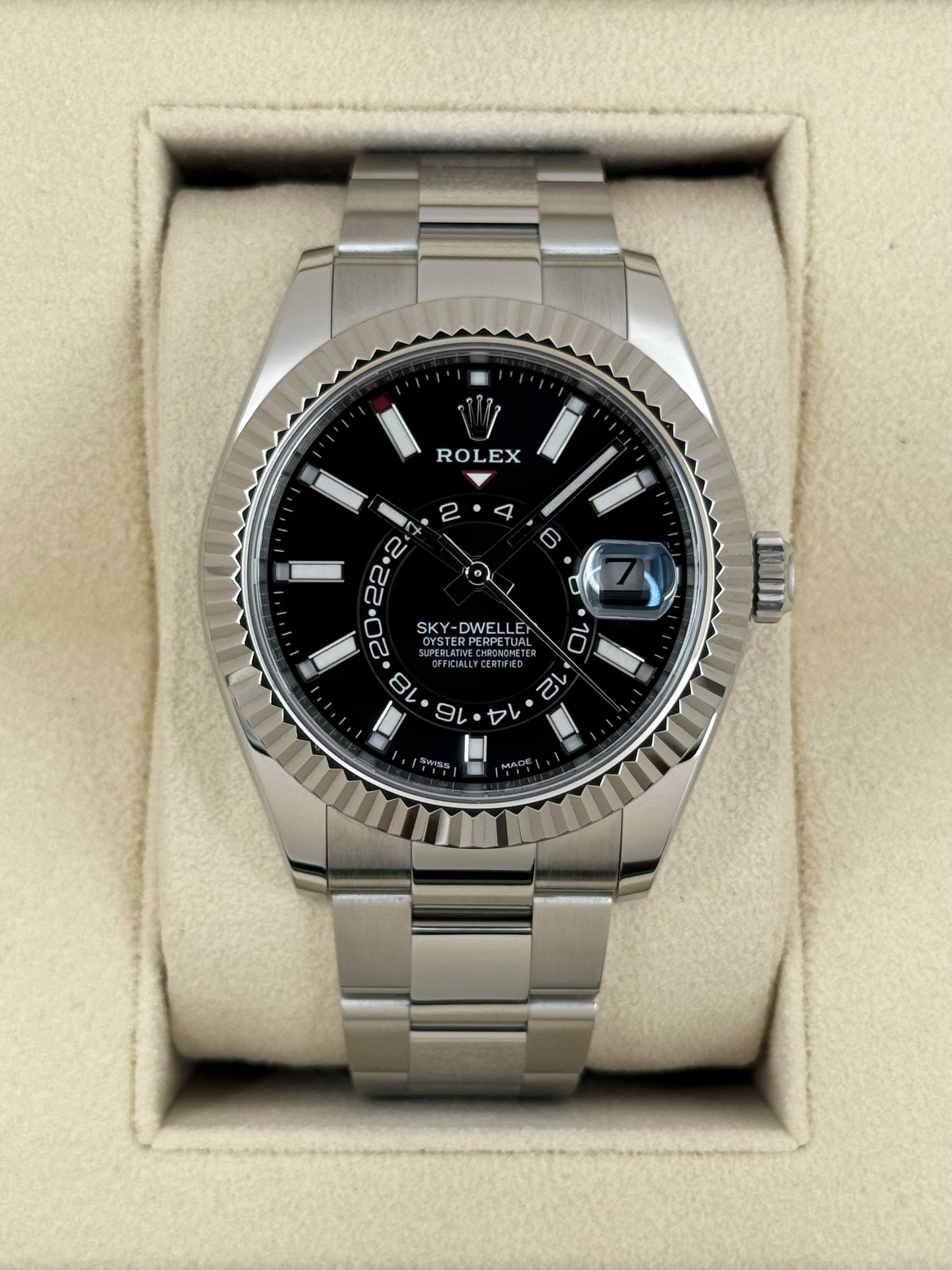 2023 Rolex Sky-Dweller 42mm 326934 Oyster Black Dial - MyWatchLLC