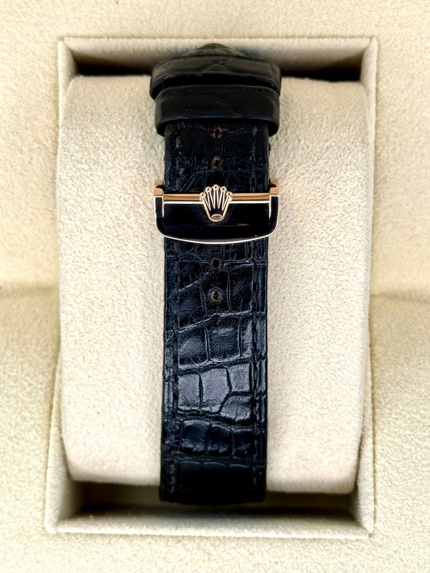 2018 Rolex Cellini Moonphase 39mm 50535 Rose Gold White Dial - MyWatchLLC