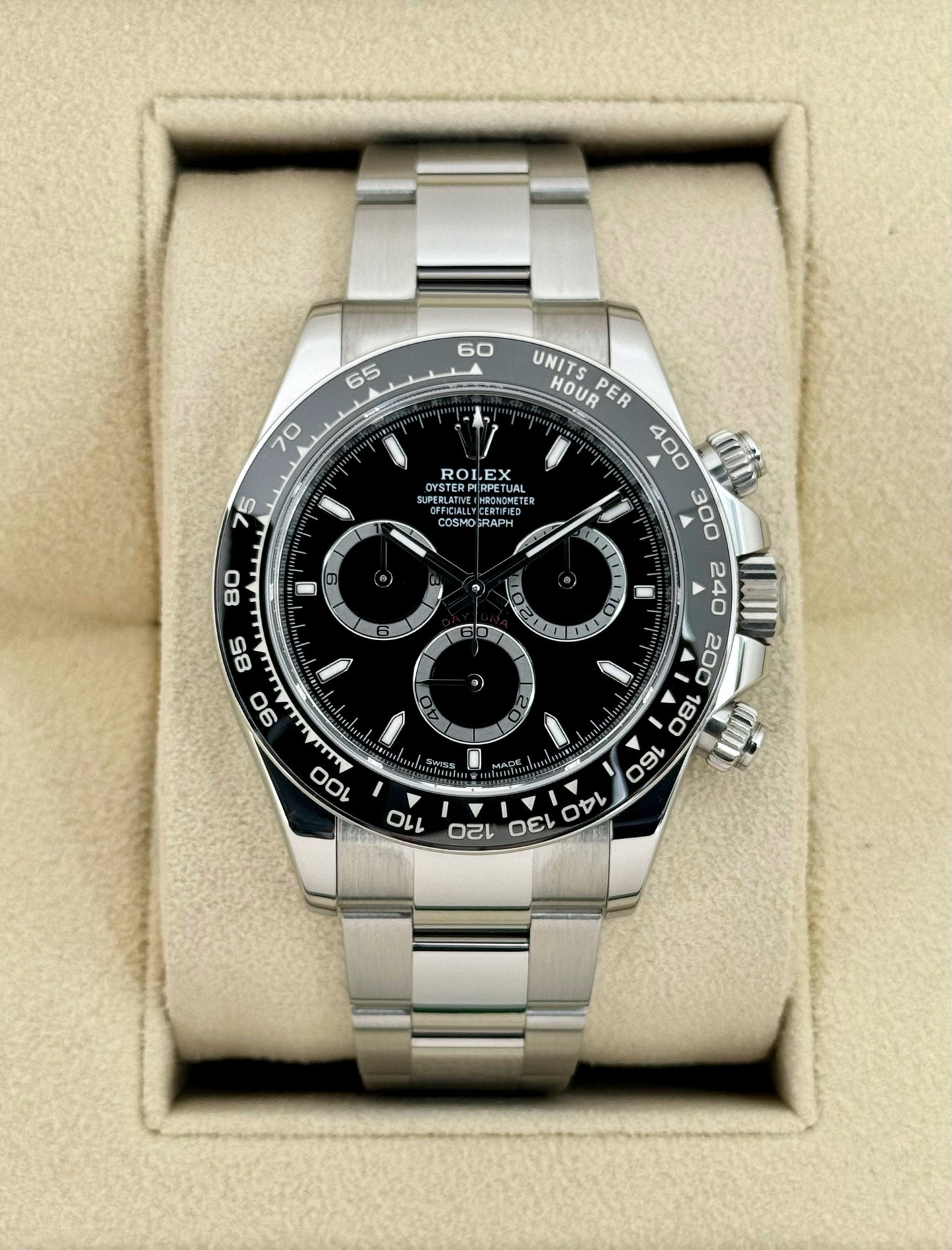 2024 Rolex Daytona 40mm 126500LN Stainless Steel Black Dial - MyWatchLLC