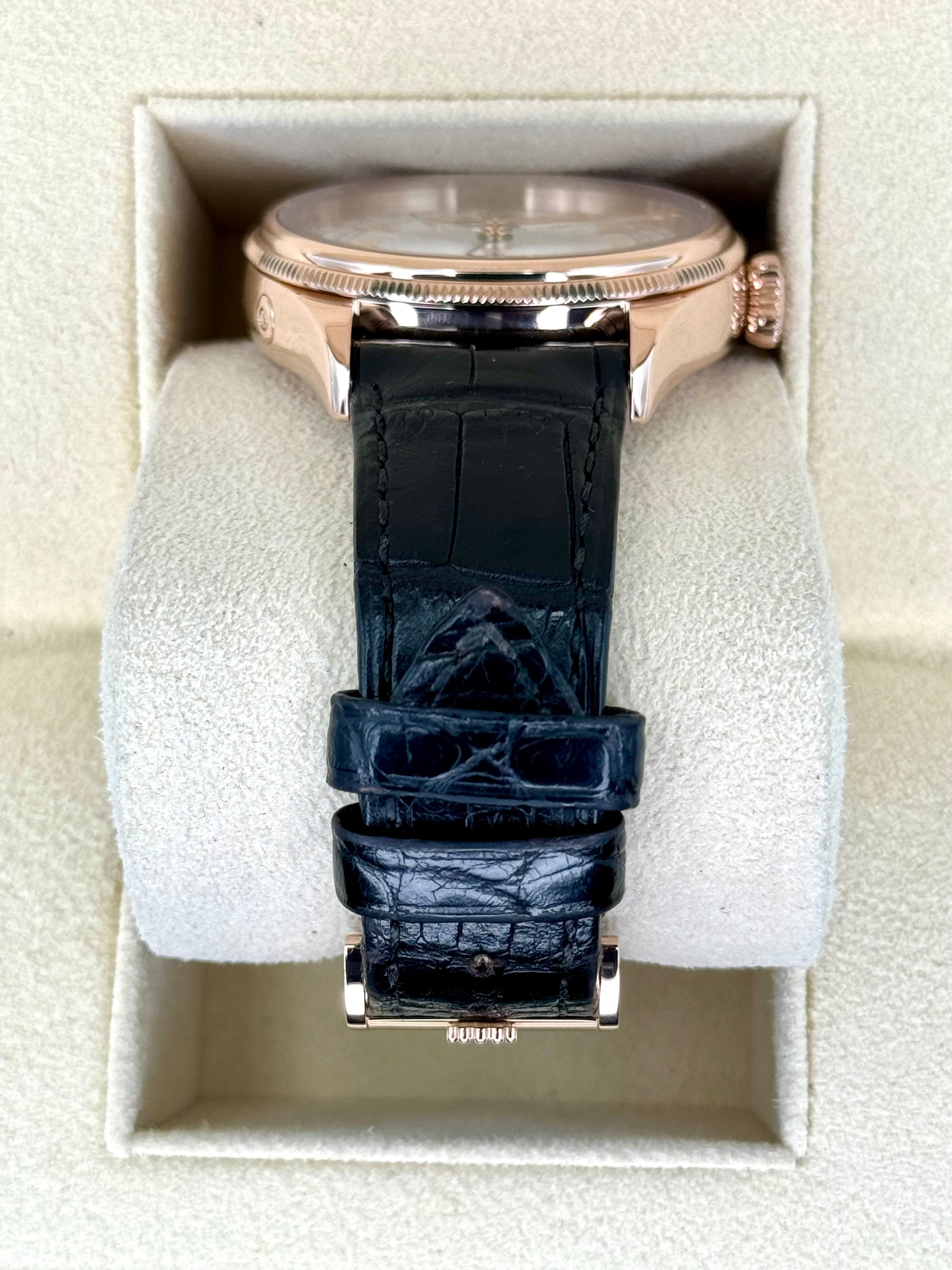 2018 Rolex Cellini Moonphase 39mm 50535 Rose Gold White Dial - MyWatchLLC